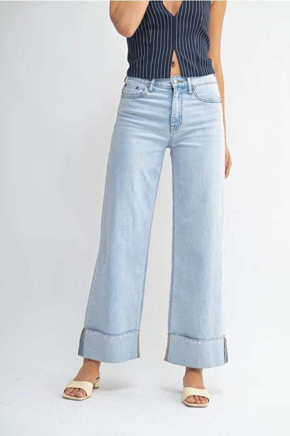 Vintage Light Cuffed Wide Ankle