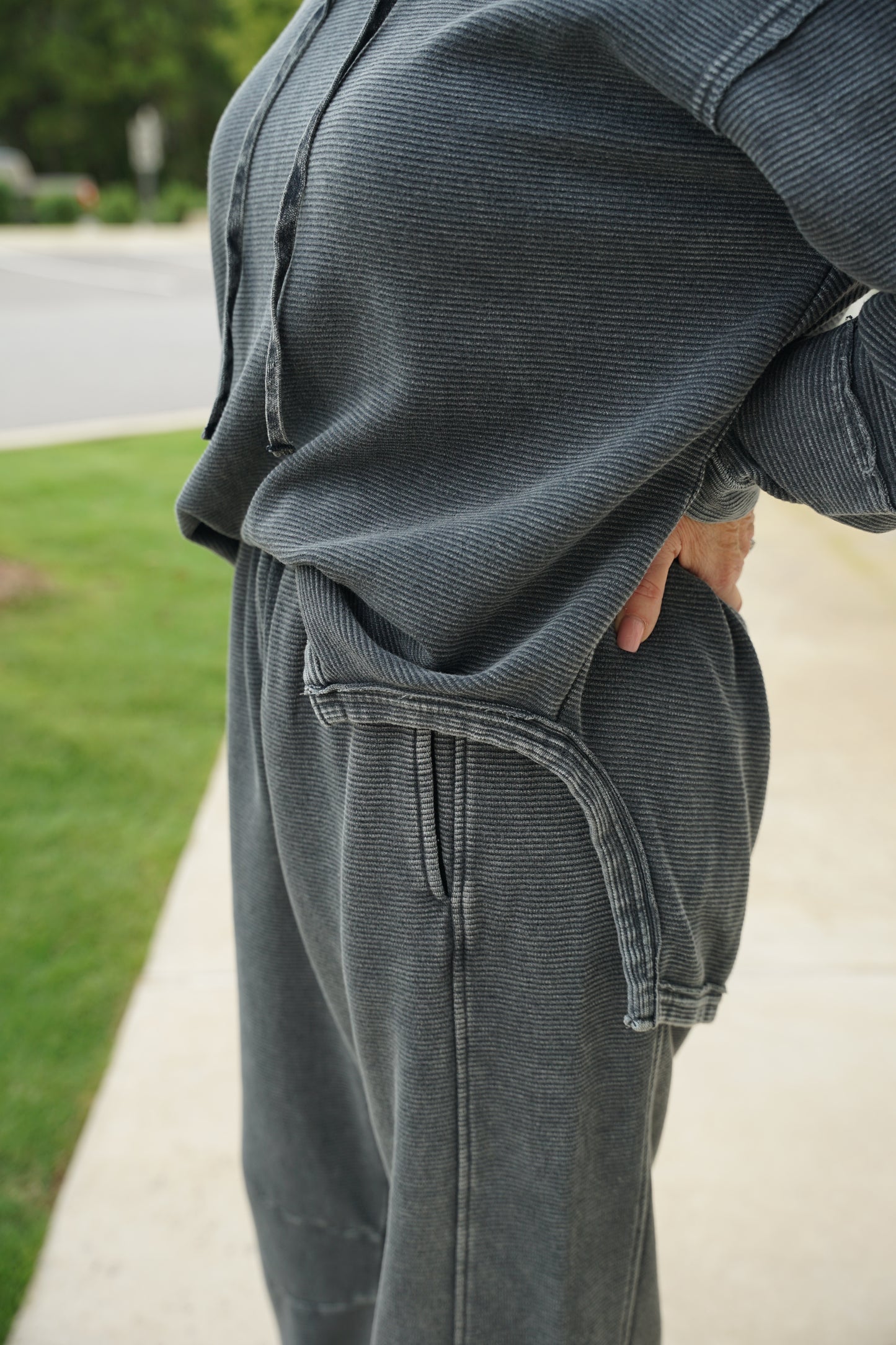 Smoke Rib Knit Mineral Washed Set