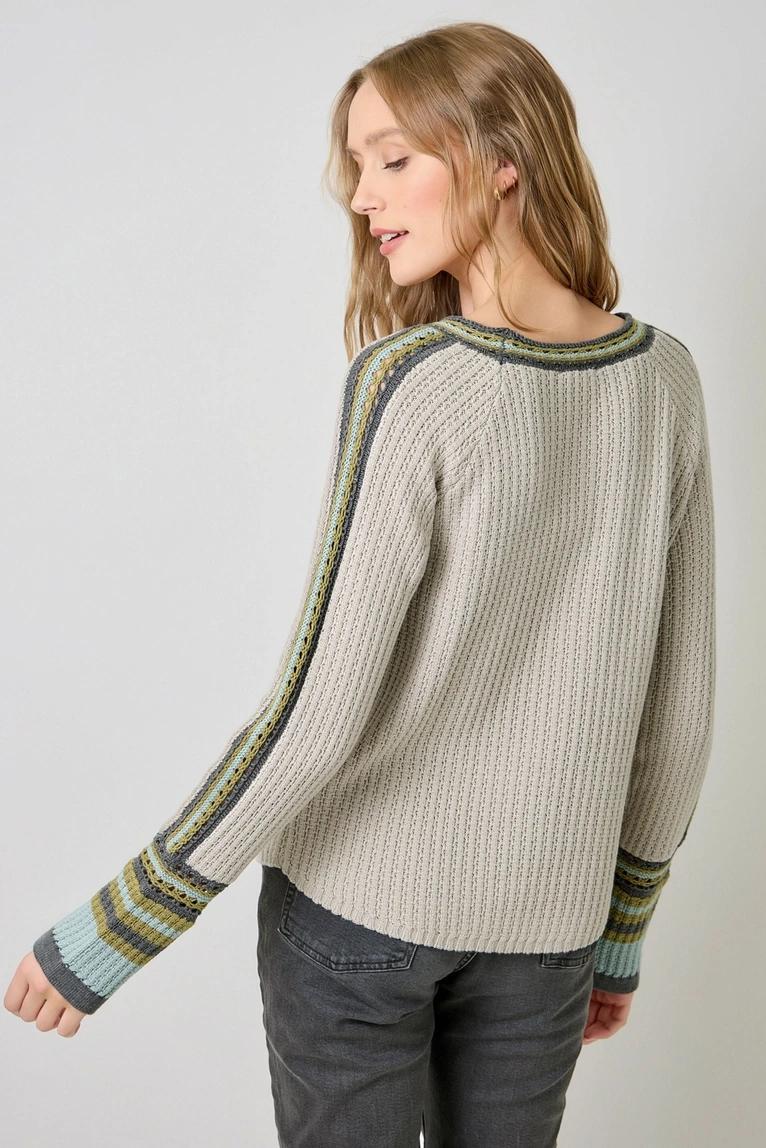 Stone Raglan Sleeve Detailed Sweater