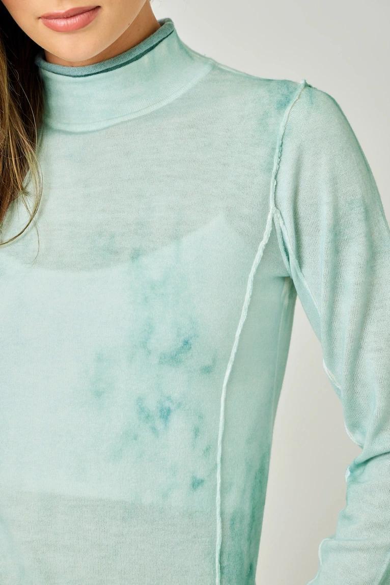 Seafoam Spray Dyed Turtleneck