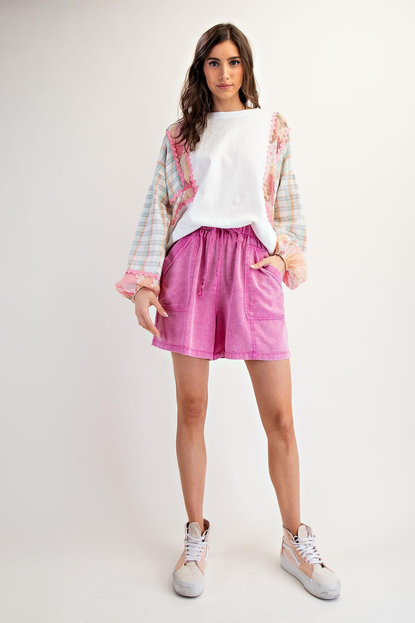 Malibu Pink Washed Shorts
