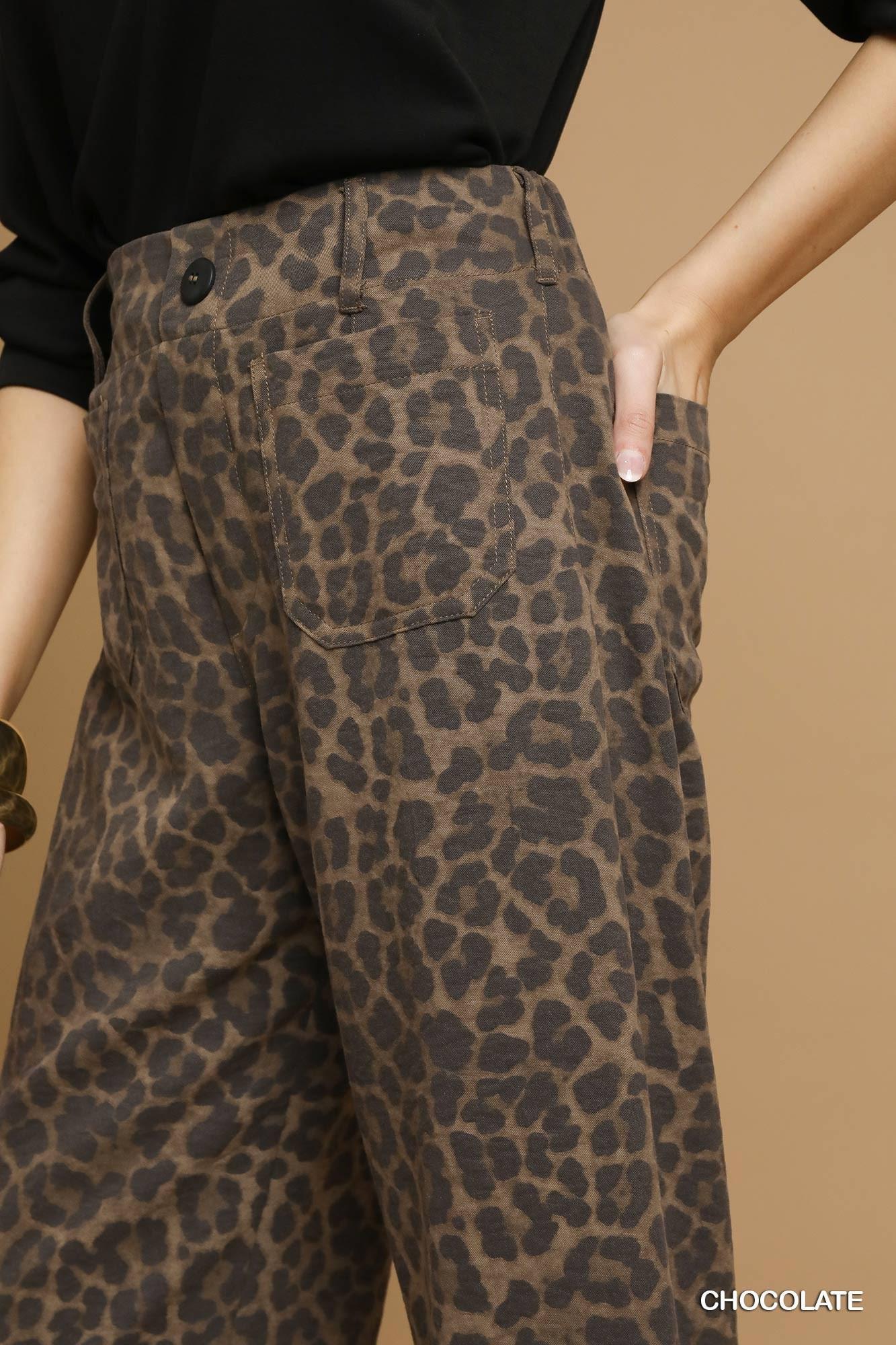 Chocolate Print Wide Leg Pant