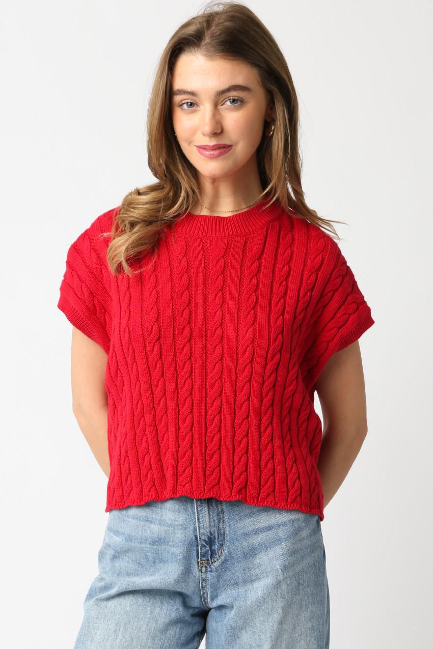 Dark Red Oversized Cotton Top