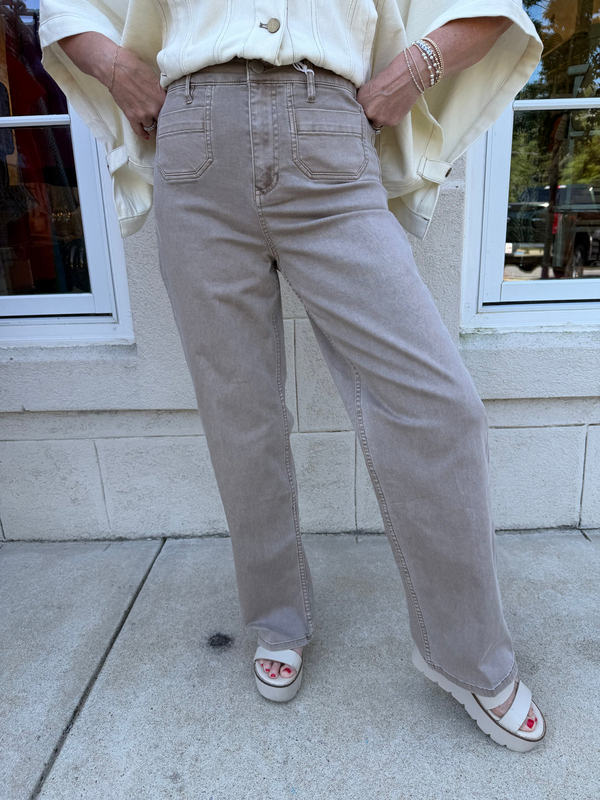 Mink Holly Straight Leg Jean