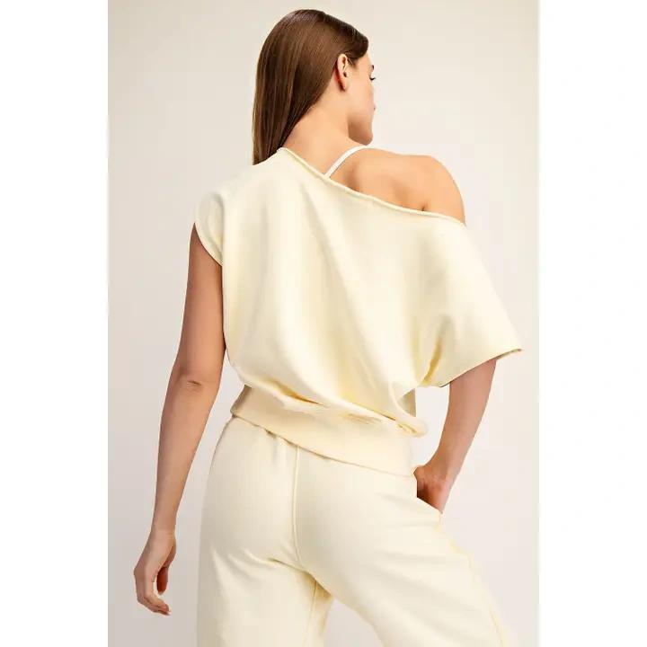 Soft Lemon French Terry Top
