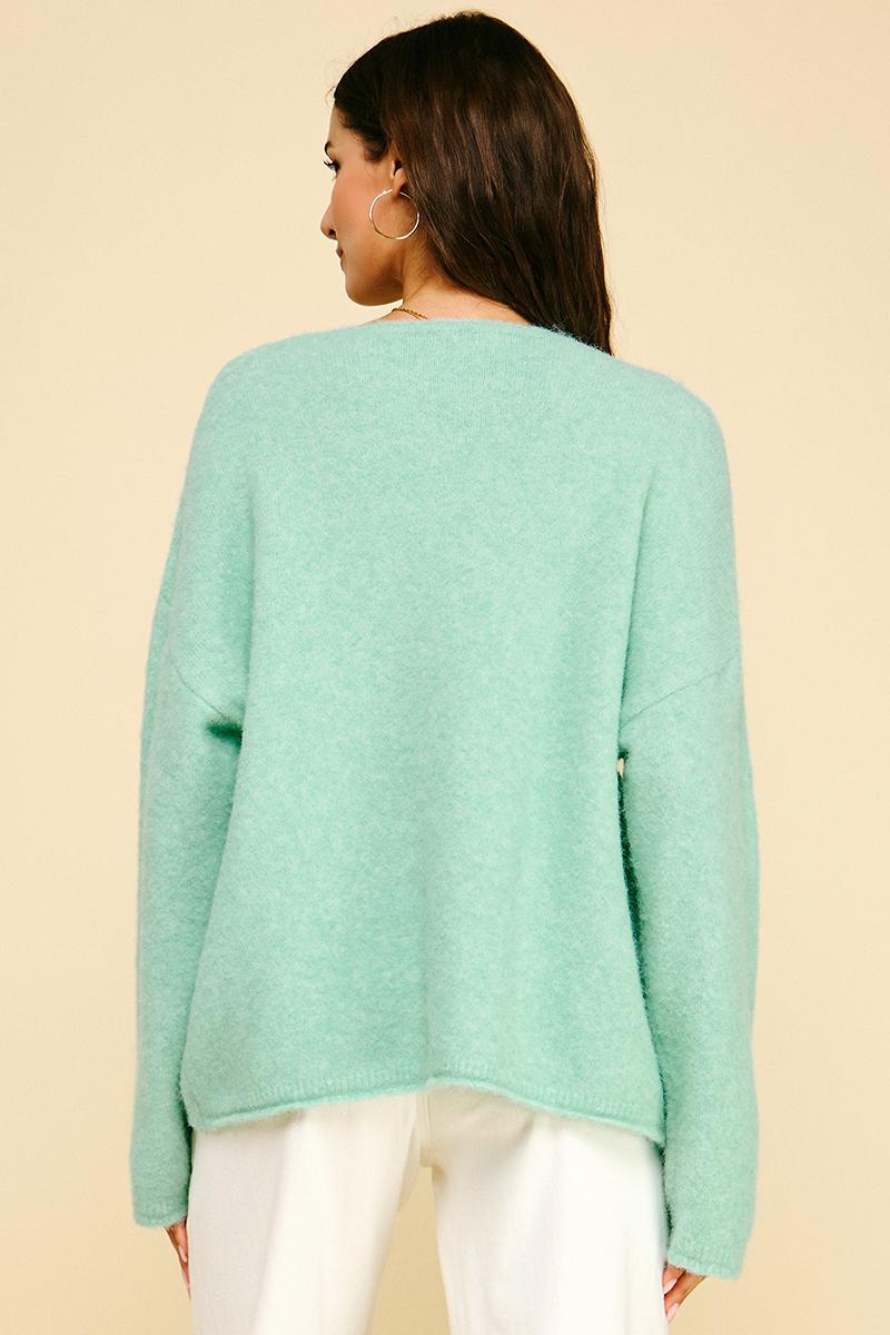 Mint Soft Yarn Knit Sweater