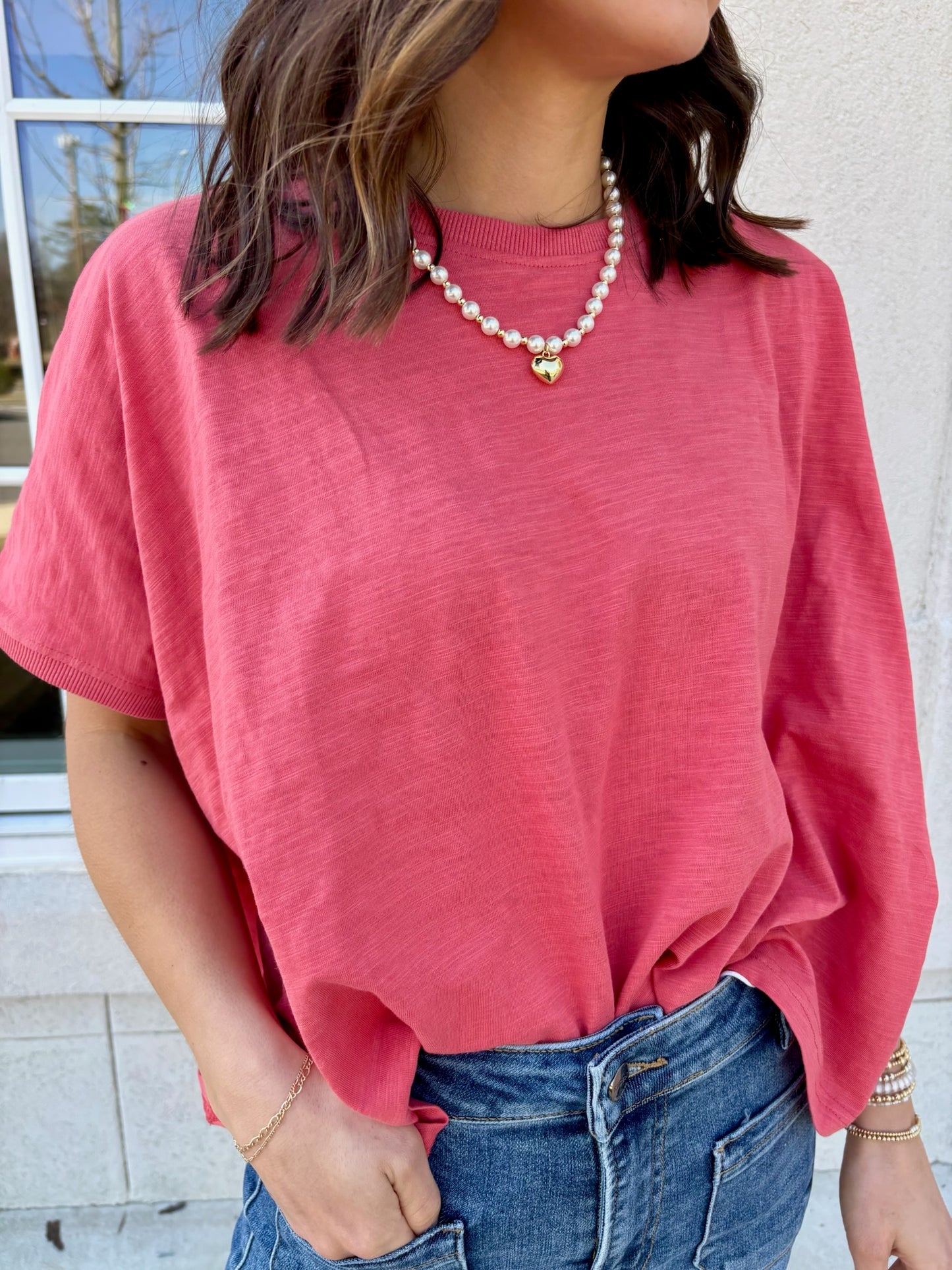 Poppy Slub Knit Tee