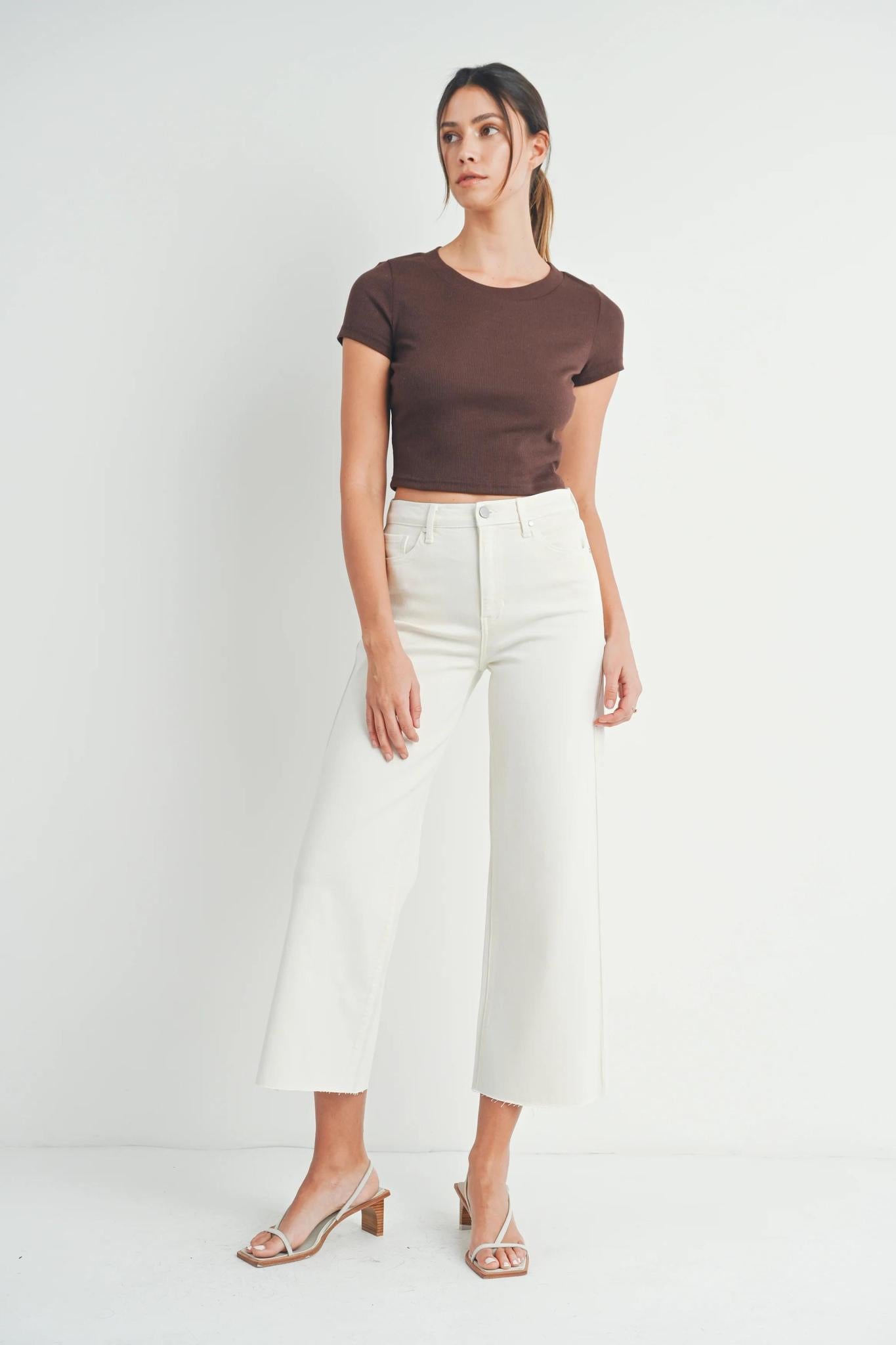 Vanilla Bean Scissor Cut Wide Leg