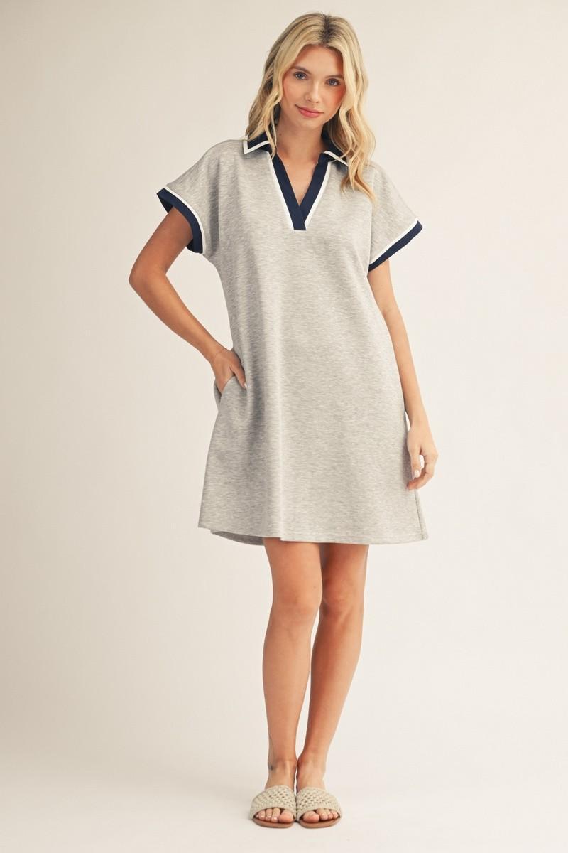 Heather Grey Scuba Casual Dress