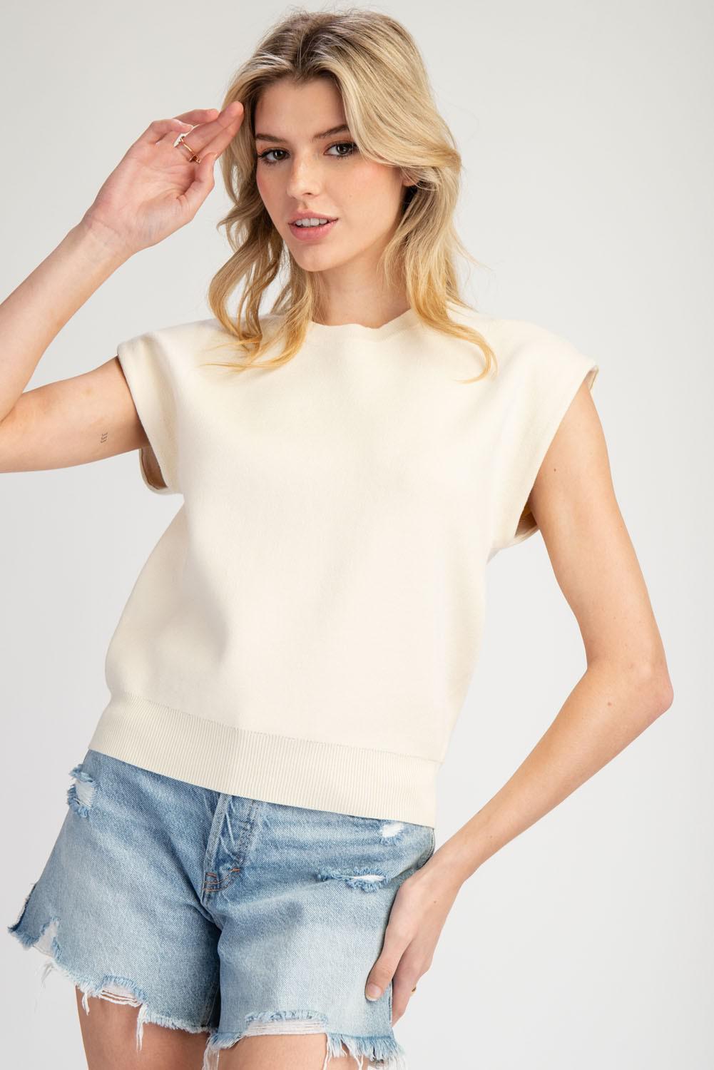 Cream Sweater Top