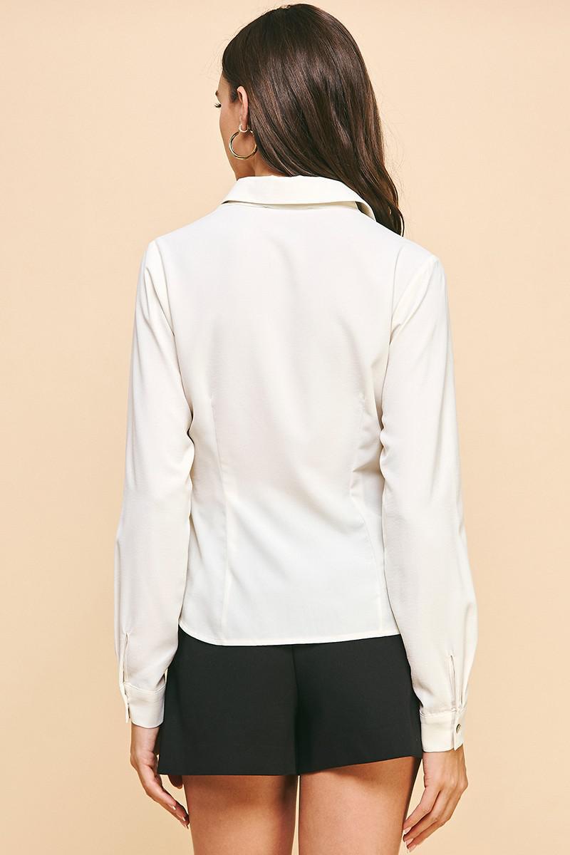 White Pintuck Blouse