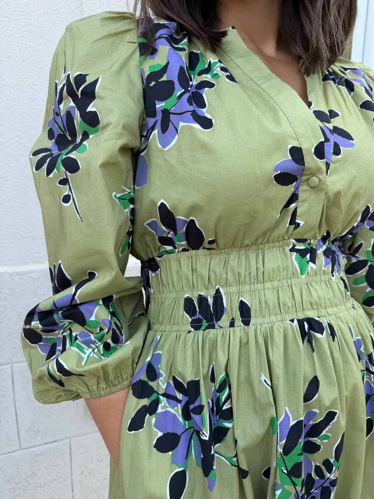 Verdant Leaves Maxi Dress