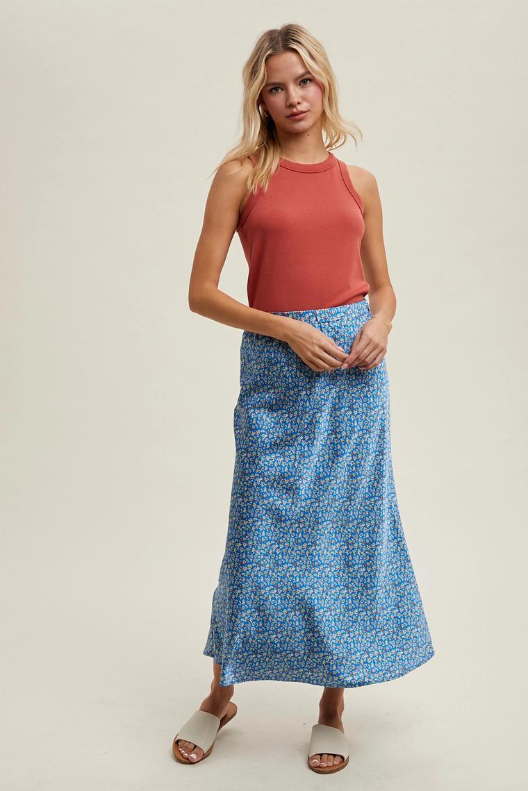 Terracotta Crew Neck Ribbed Knit Tank