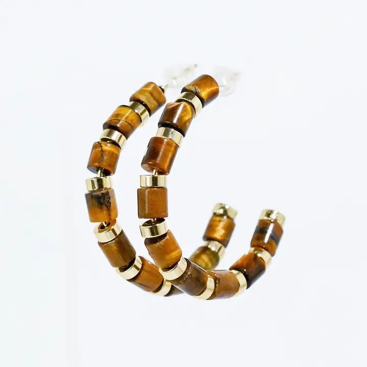 Luxe Amber Hoop