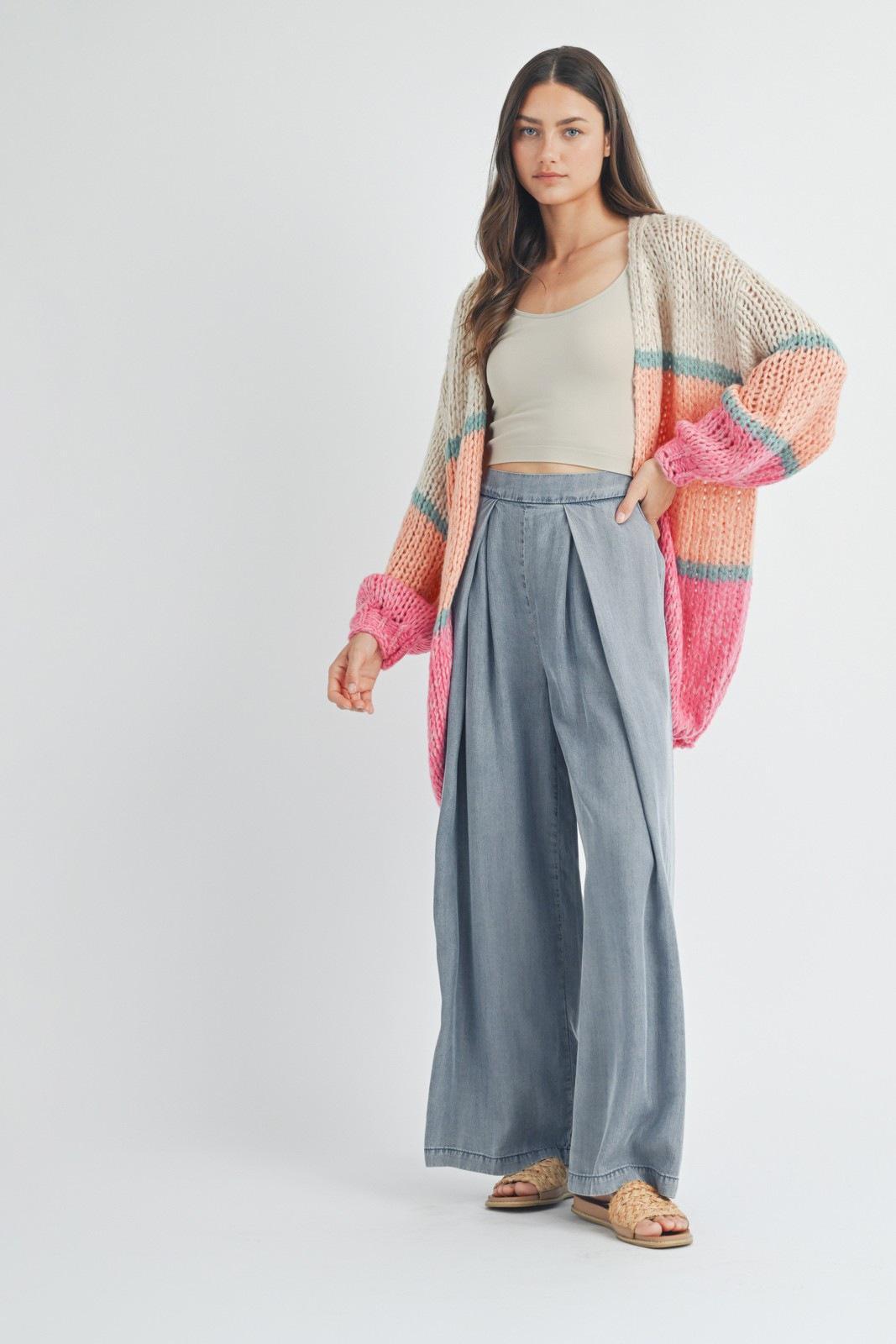 Denim Palazzo Pants