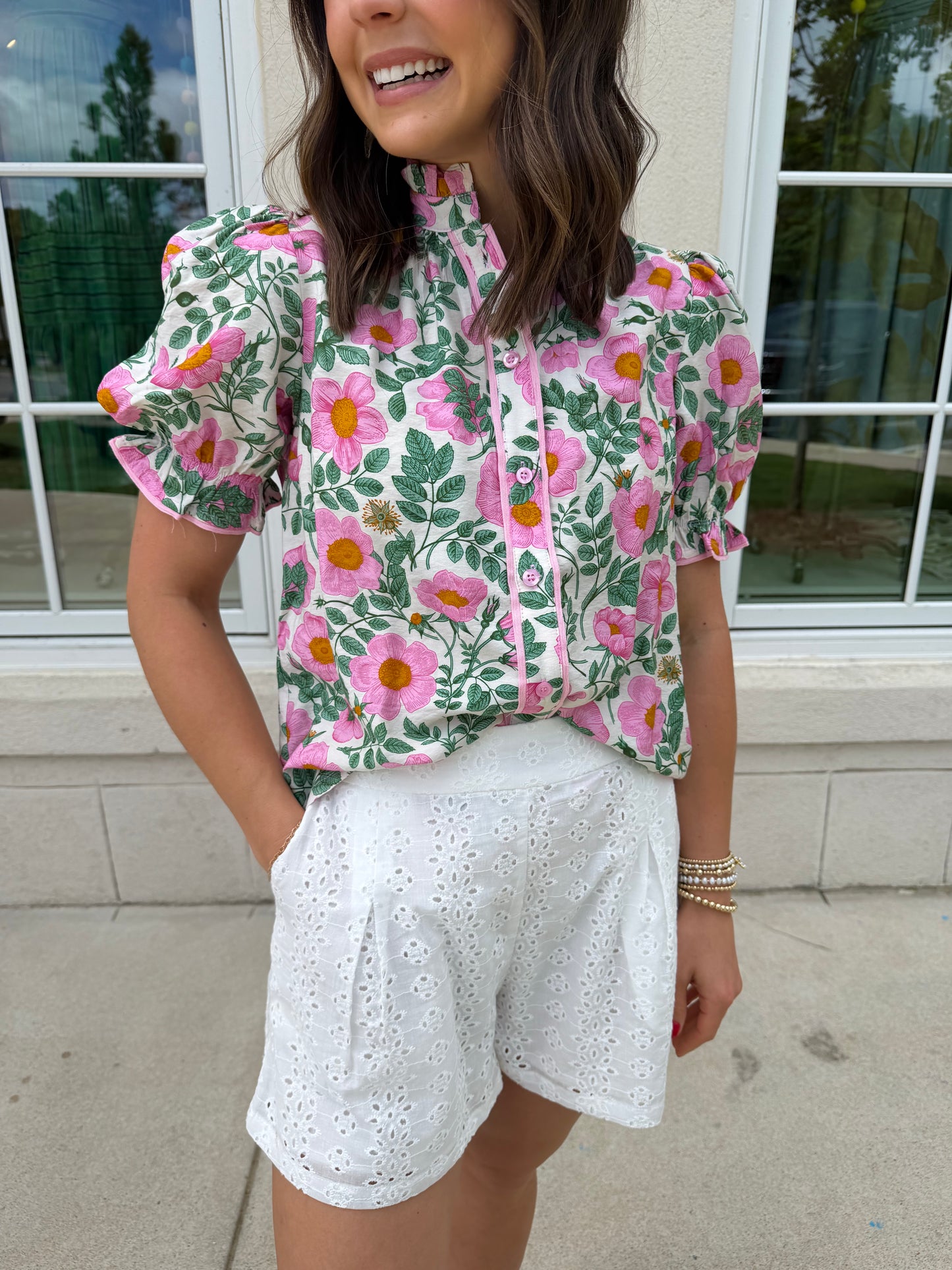 Pink Floral Shirt