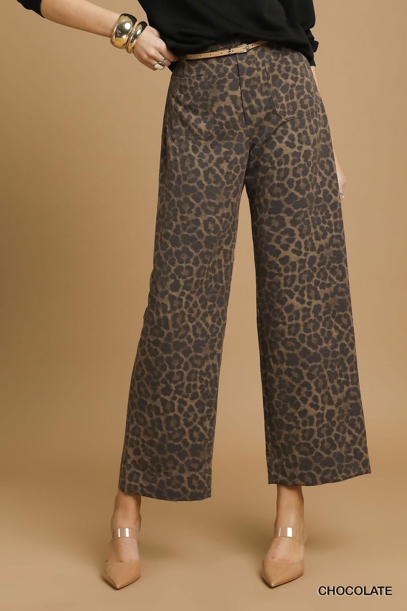 Chocolate Print Wide Leg Pant