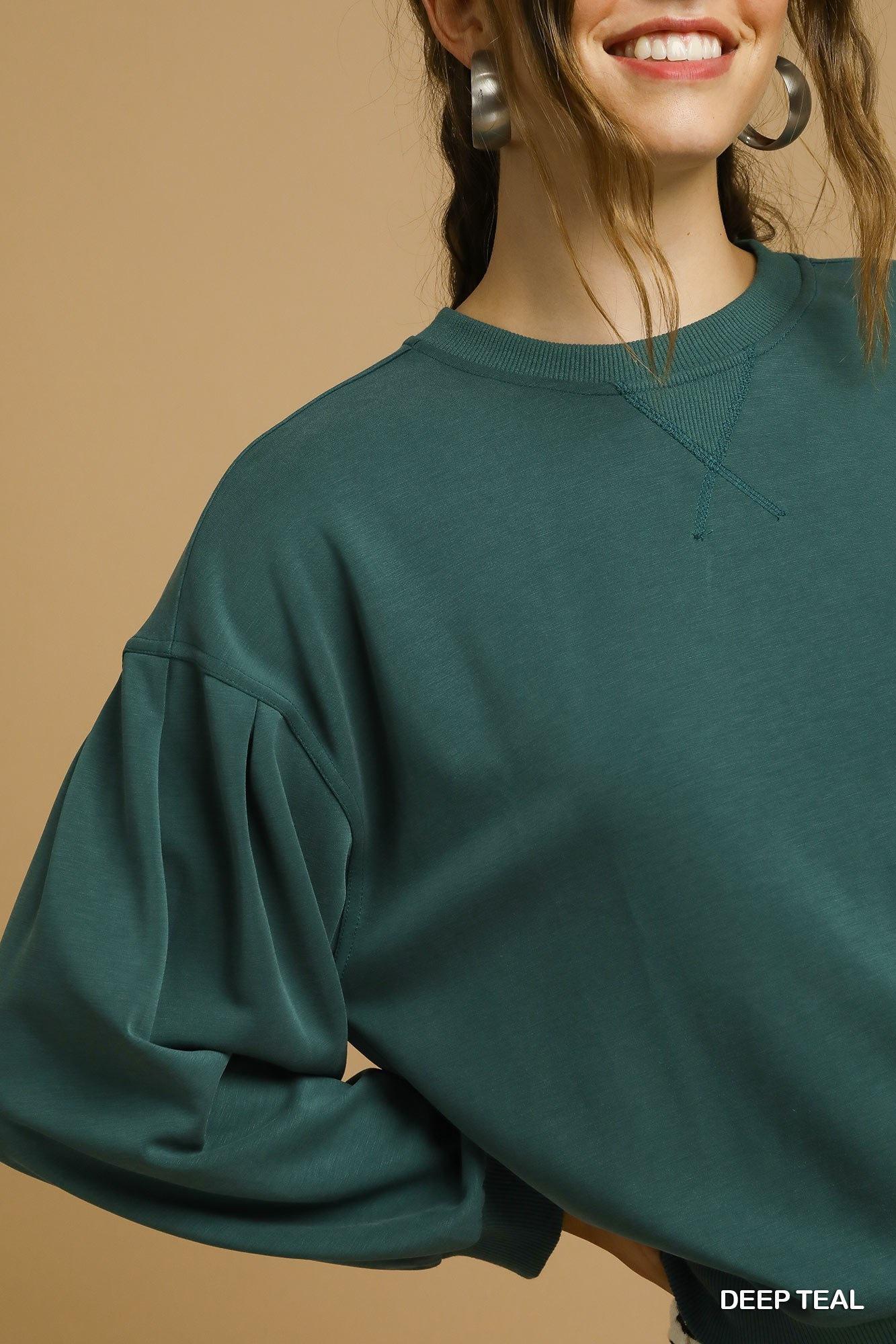 Deep Teal Pleated Lounge Set