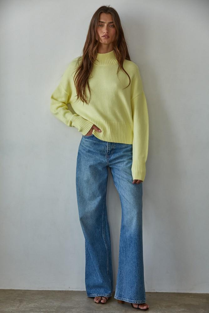 Lemon Mock Neck Sweater
