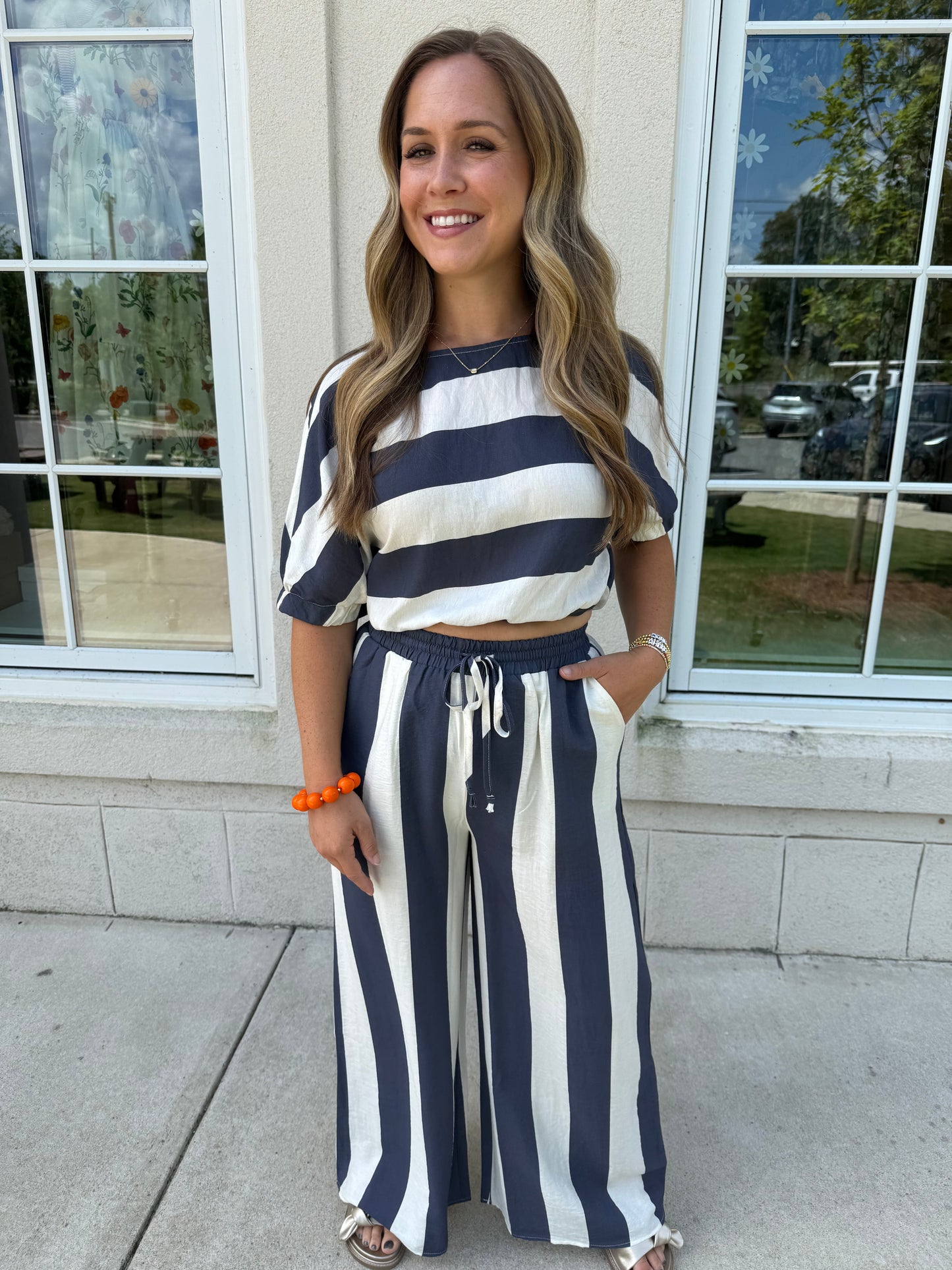 Navy Wide Stripe Set
