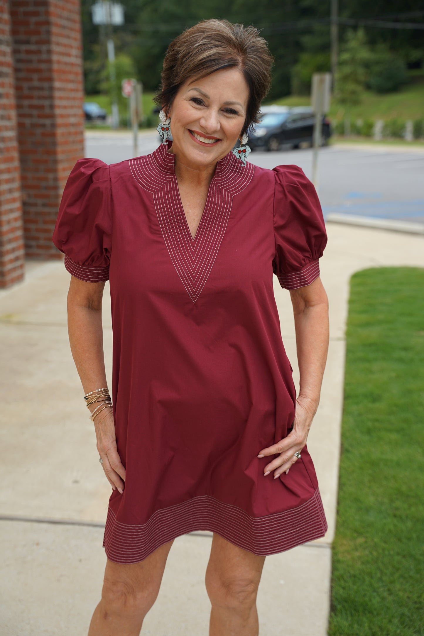 Burgundy Pullover Mini Dress