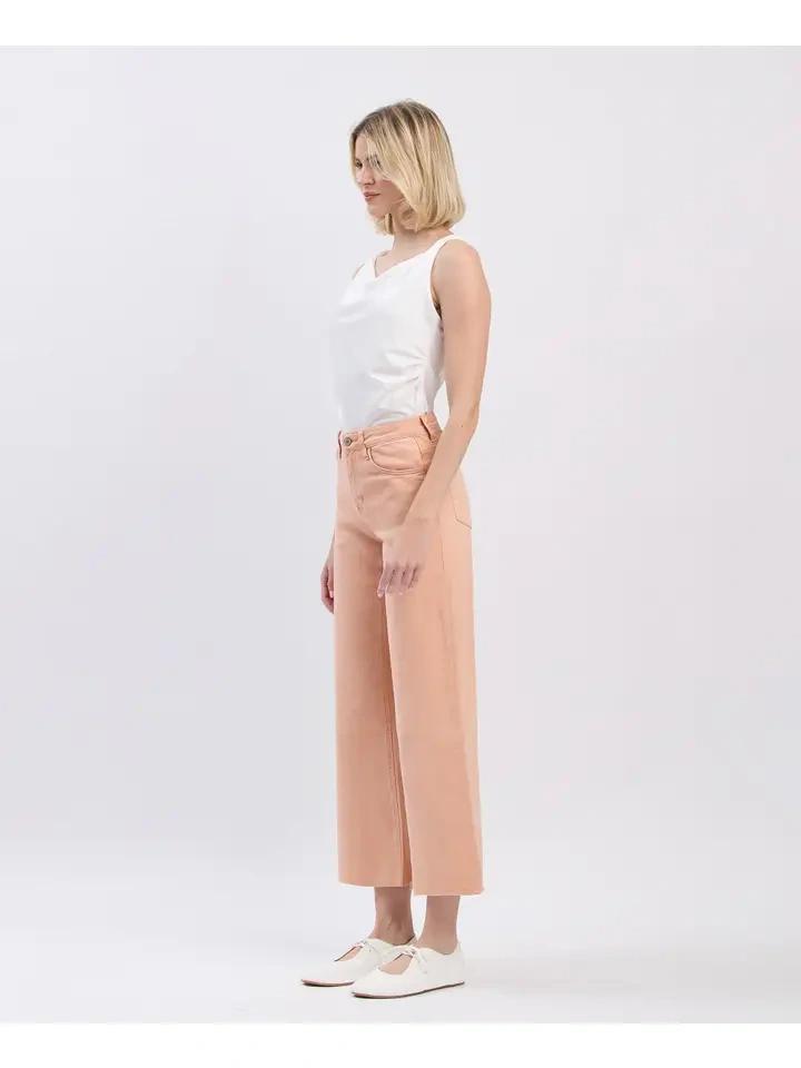 Soft Sand HR Crop Wide Leg Jean
