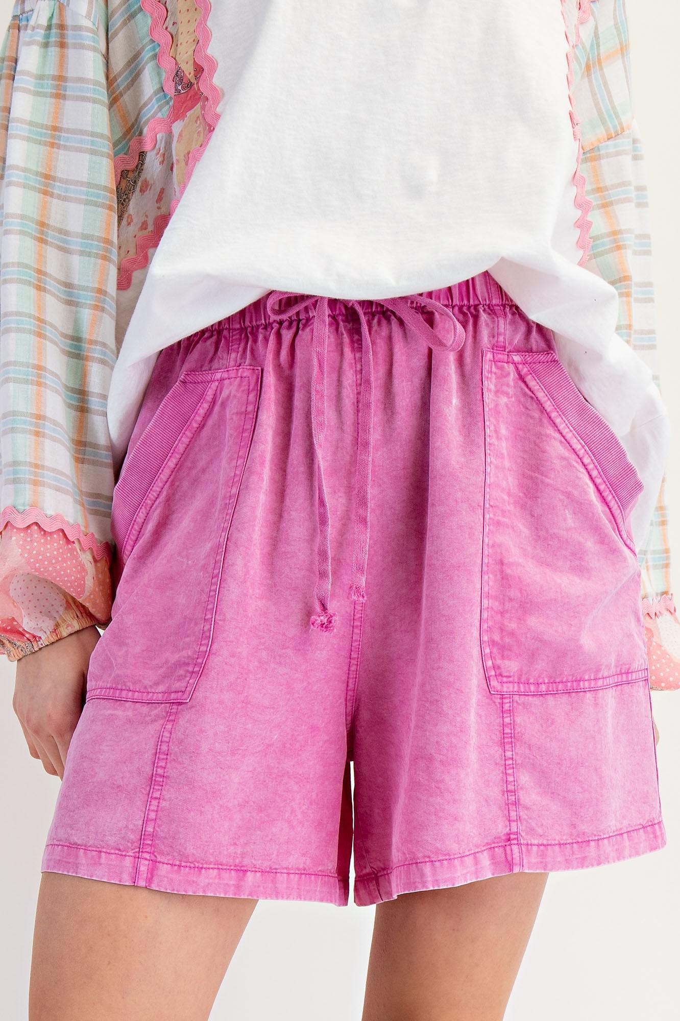 Malibu Pink Washed Shorts