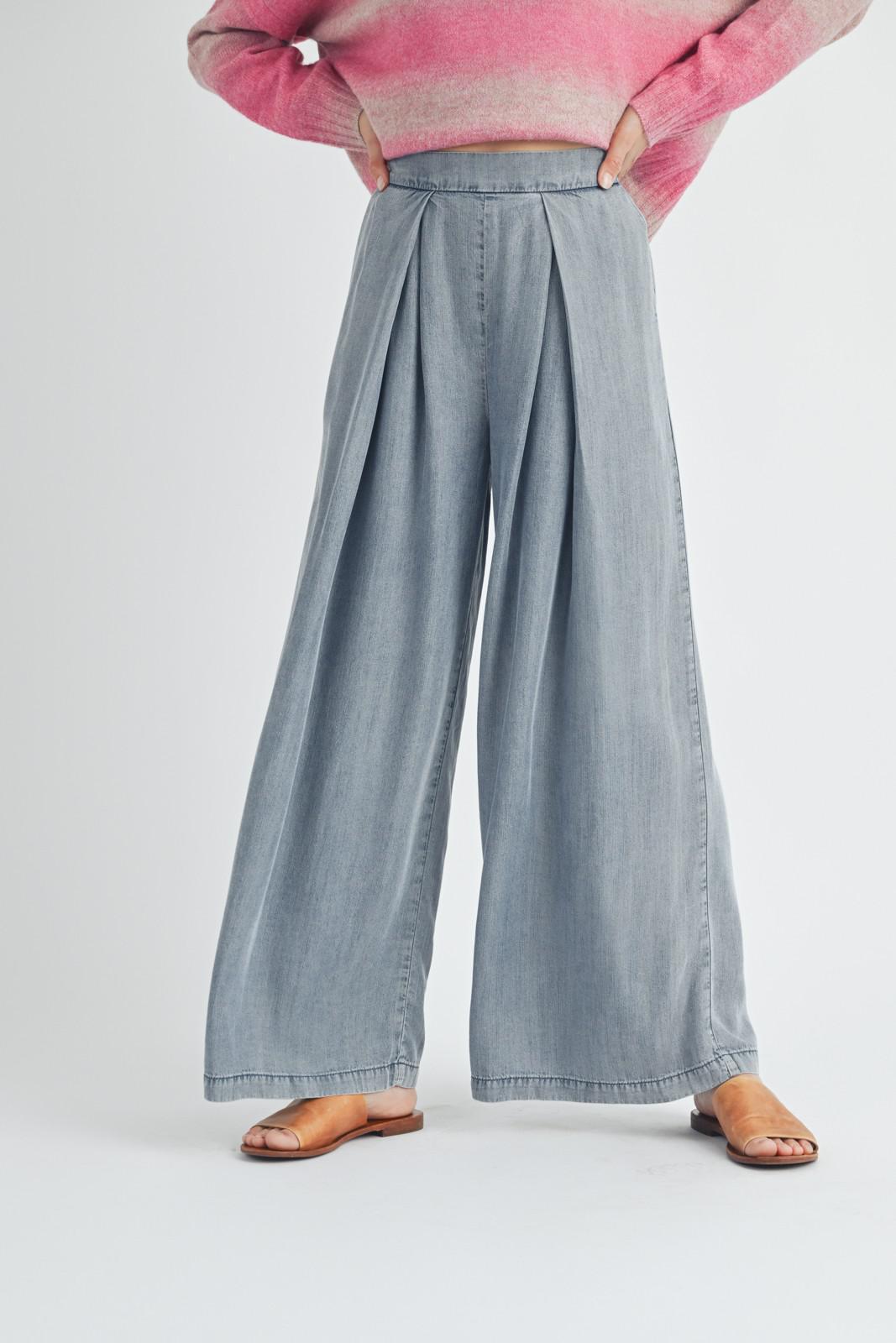Denim Palazzo Pants