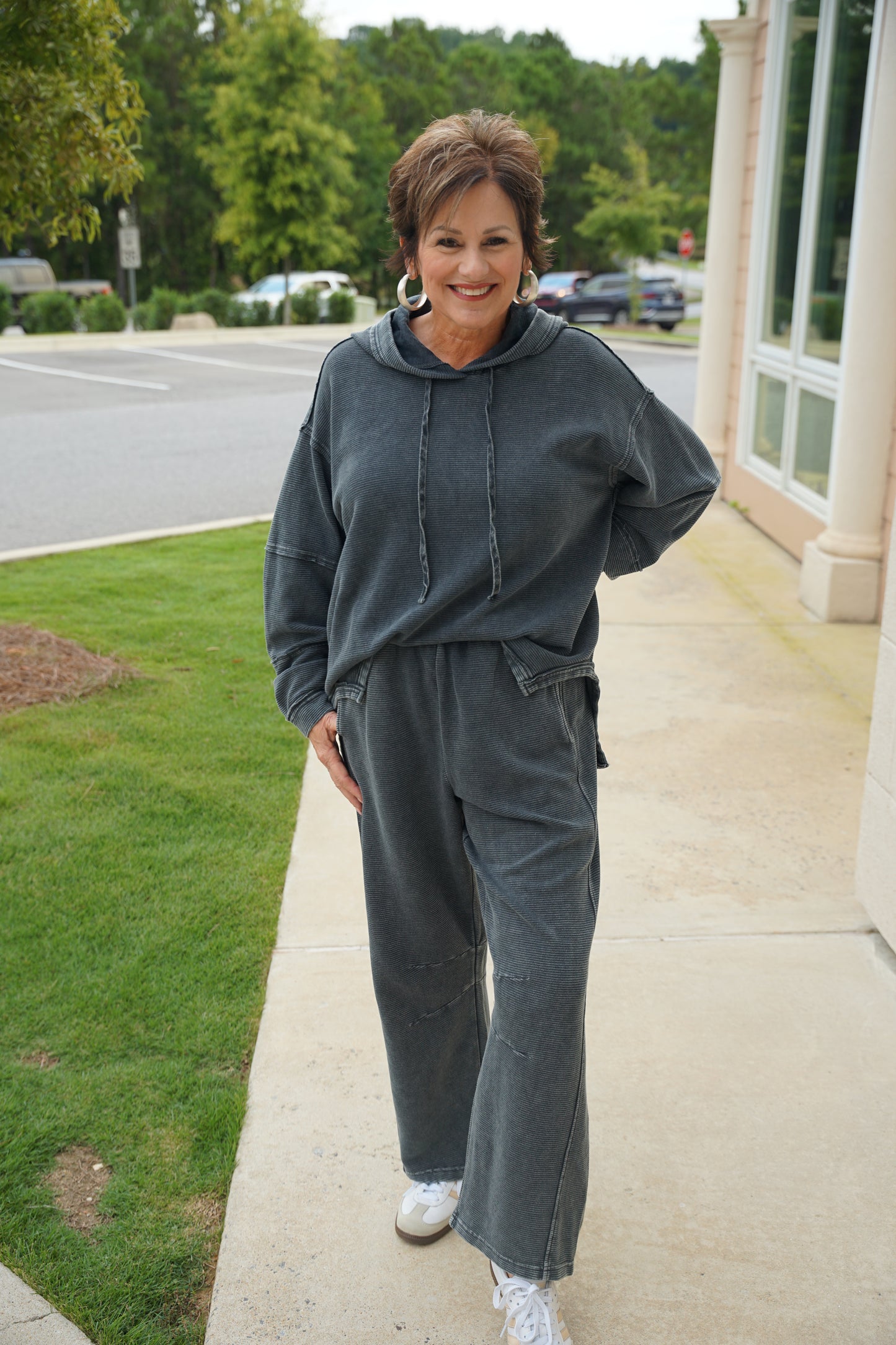 Smoke Rib Knit Mineral Washed Set