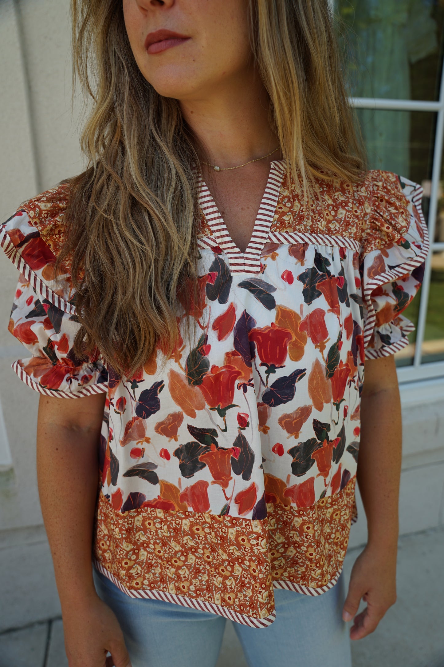 Pumpkin Multi Print Top