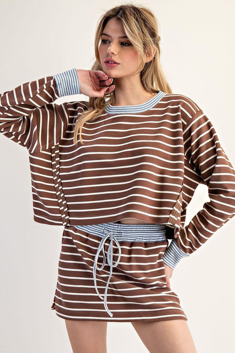Mocha Mini Skort Comfy Set