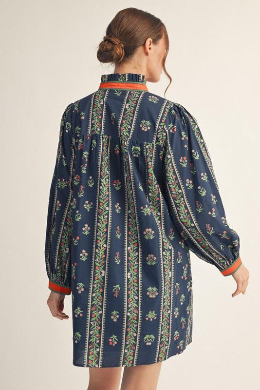 Navy Lovely Floral Dress
