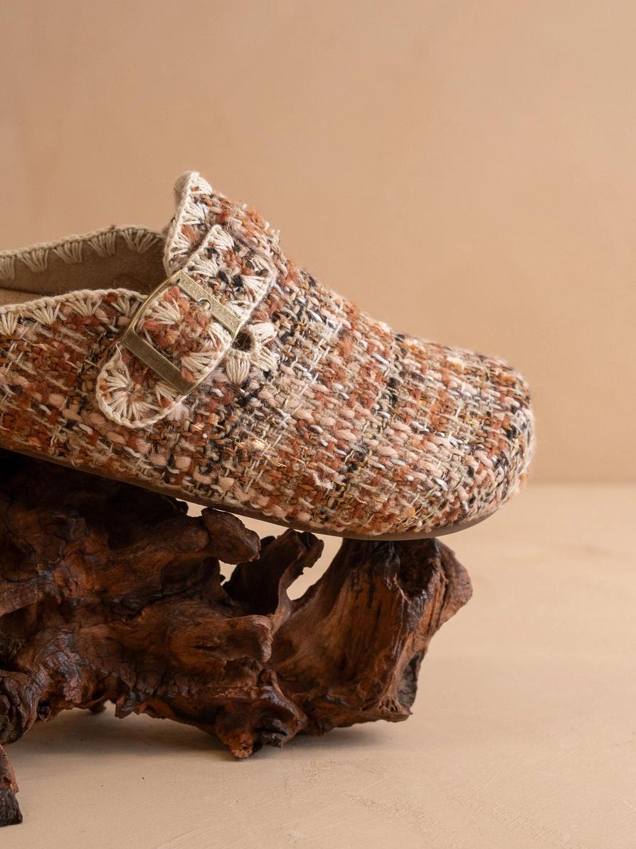 Teri Chai Tweed Buckle Mule