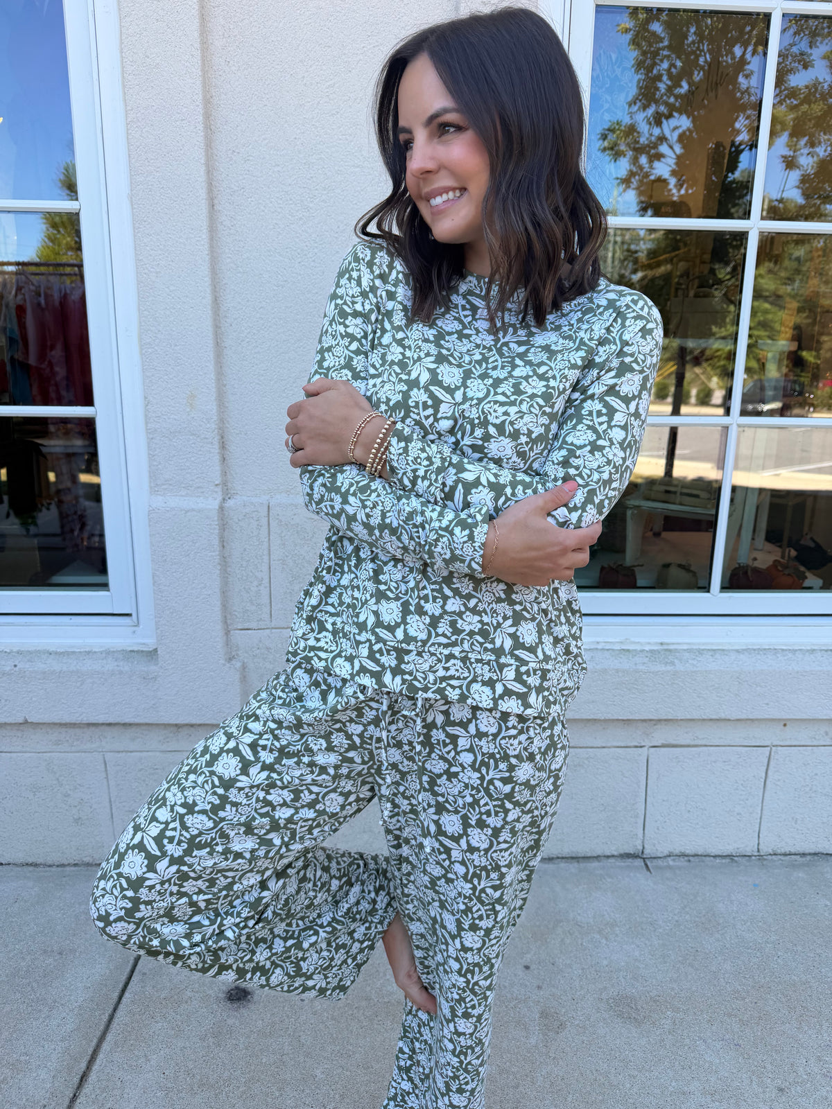 Olive Annie Painted Trillium Pajamas