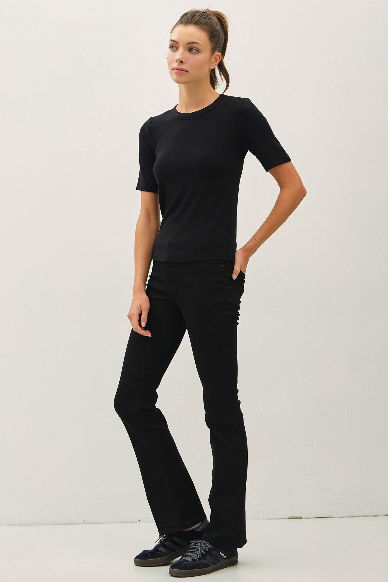 Black Ultra Soft Basic Top