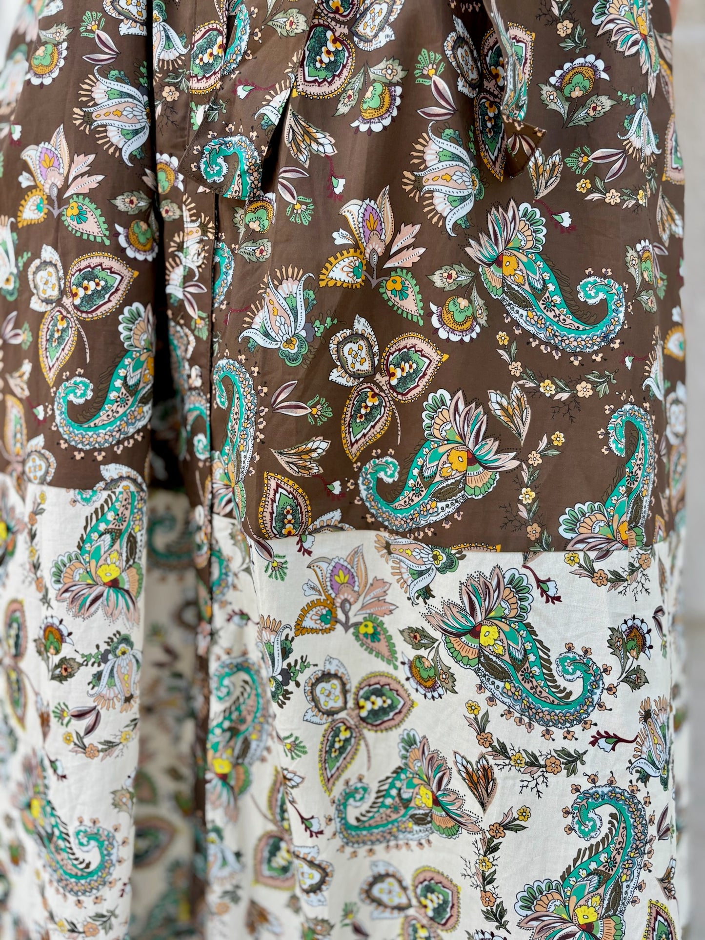 Brown Mix Paisley Print Dress