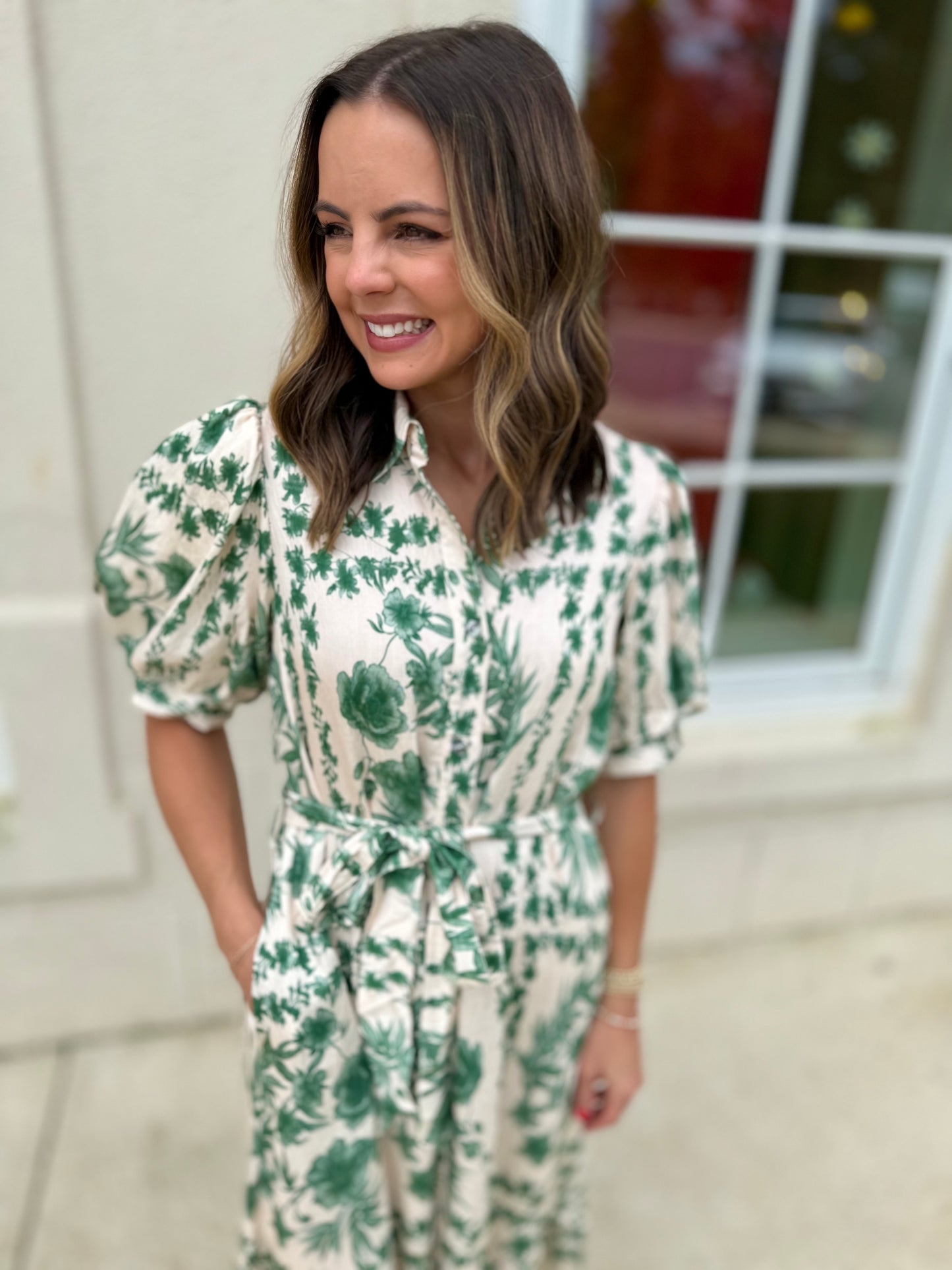 Basil Tiered Midi Dress