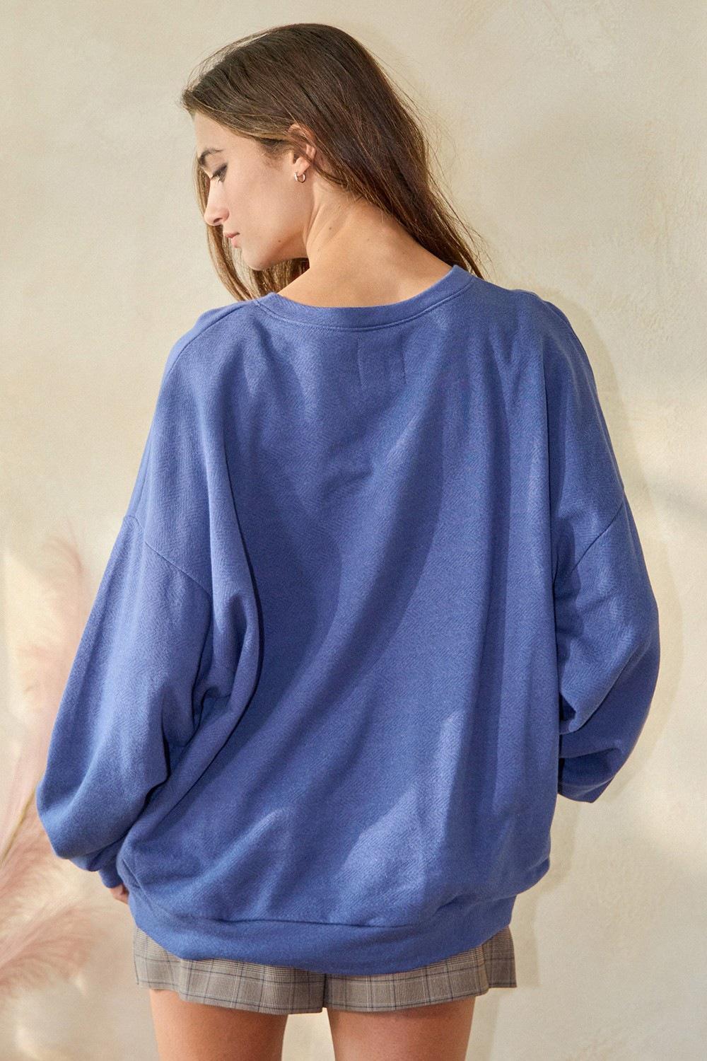 Denim "Sundays are for Jesus..." Sweatshirt