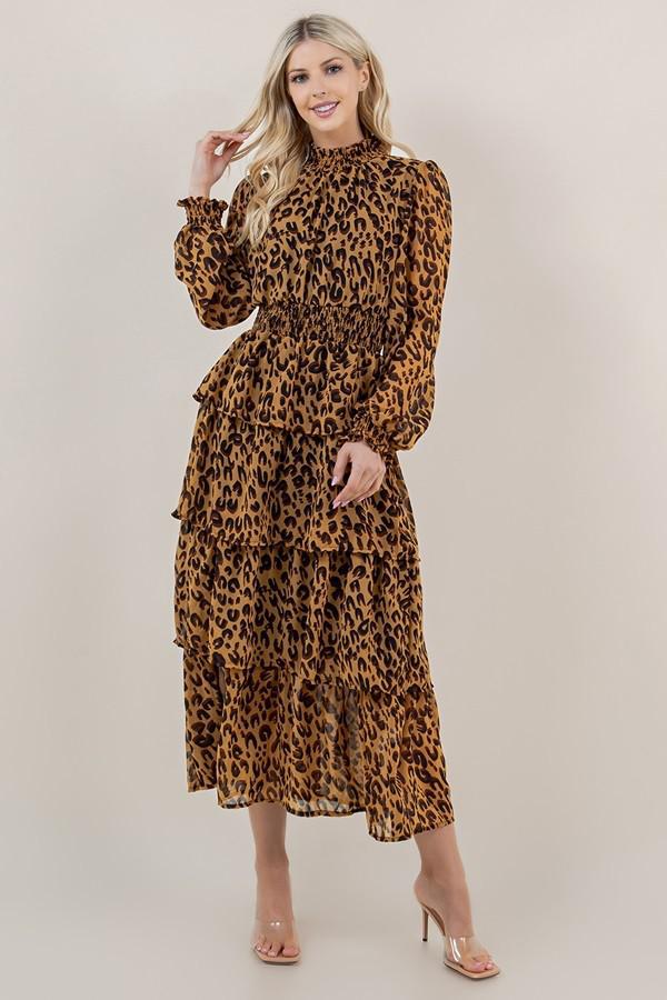 Leopard Tiered Dress