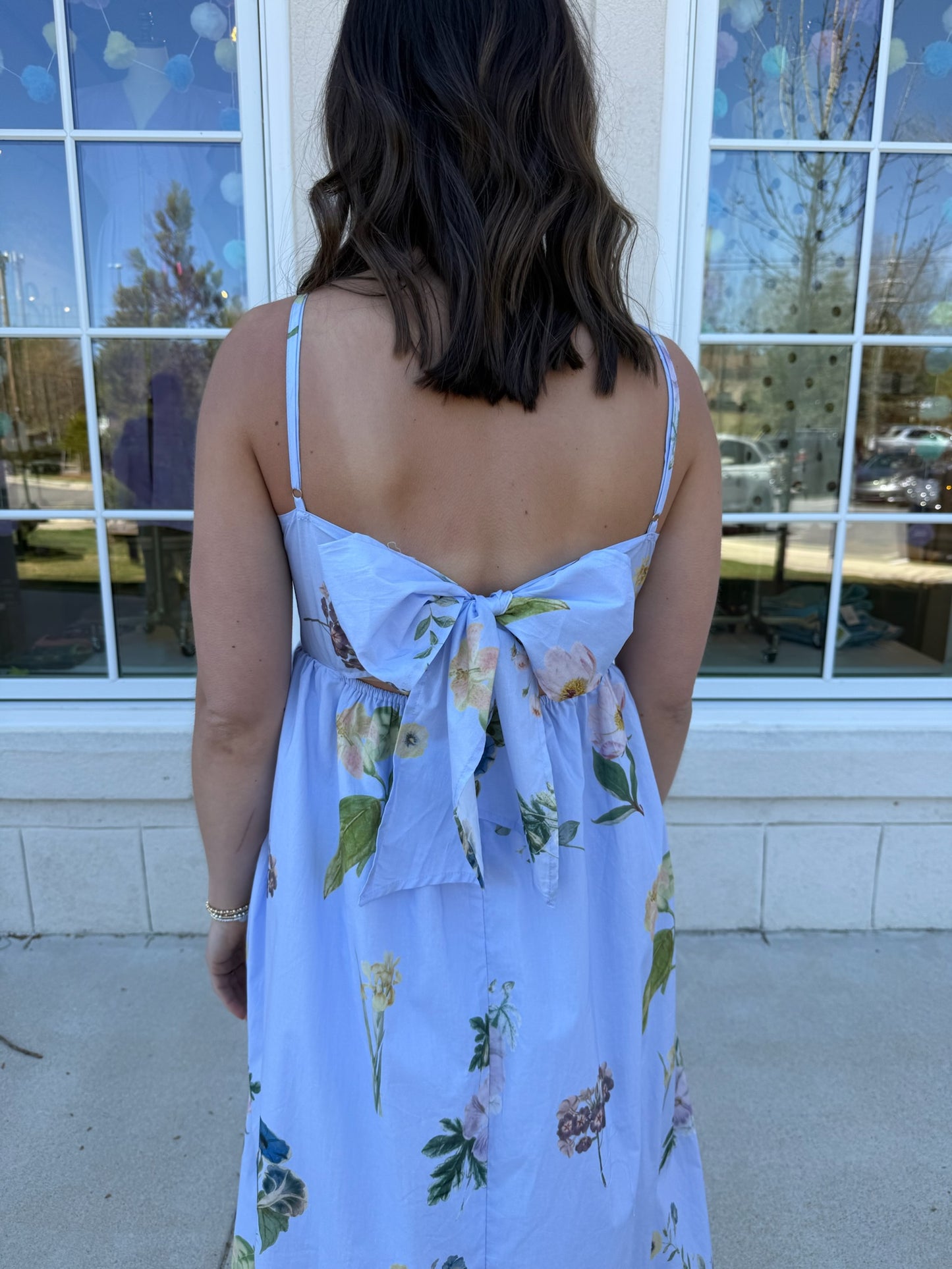 Periwinkle Floral Scalloped Sundress