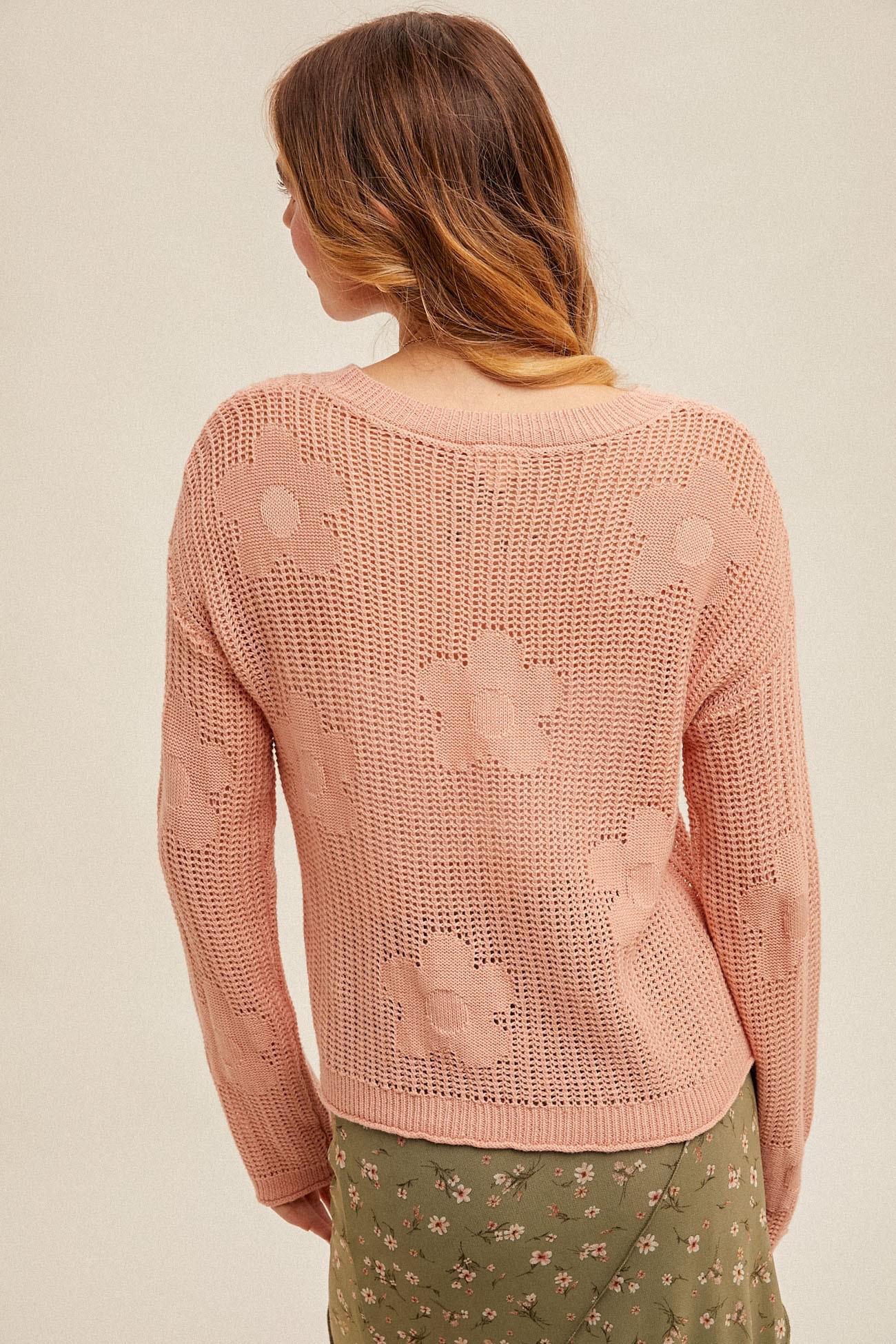 Apricot Openwork Sweater