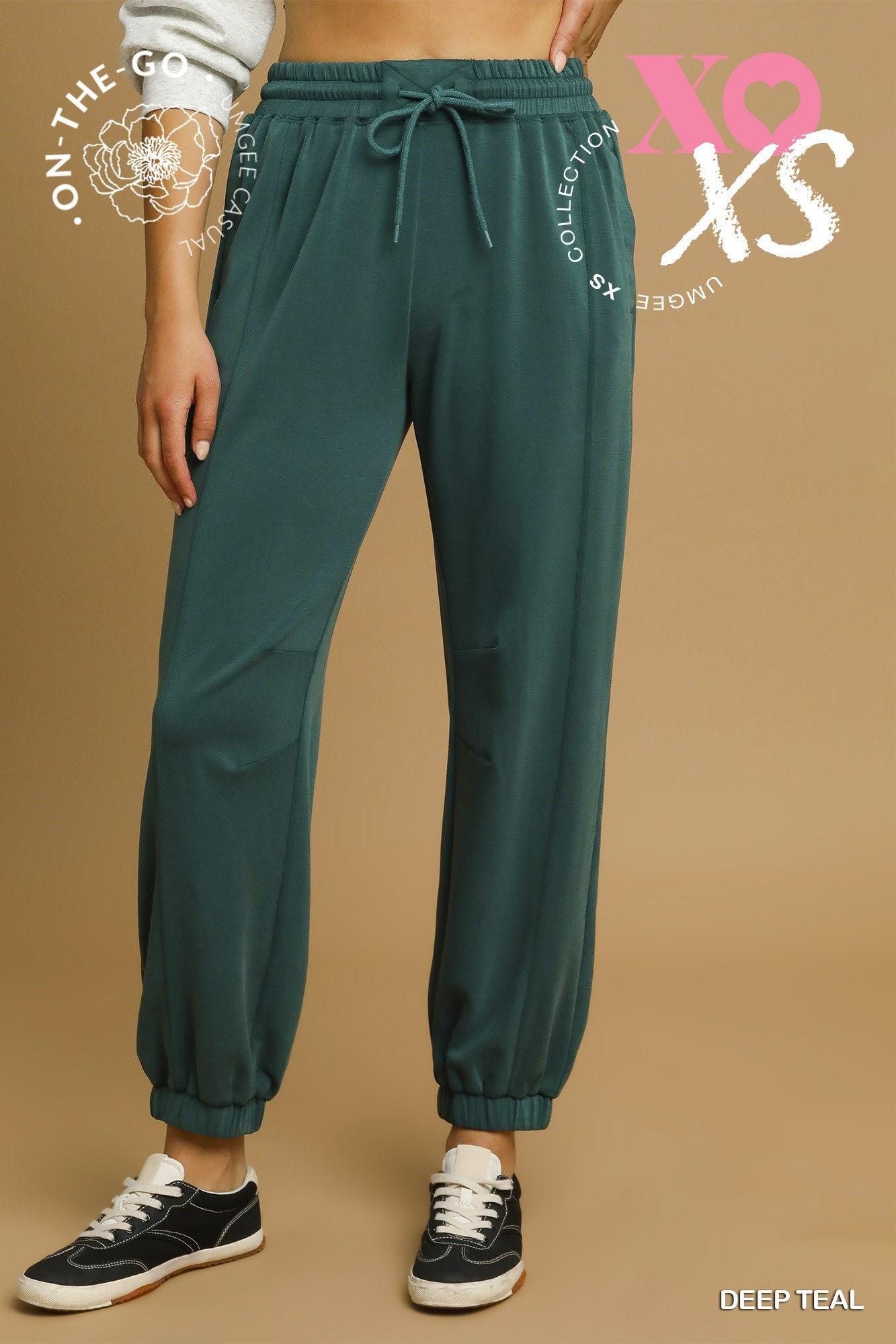 Deep Teal Pleated Lounge Set