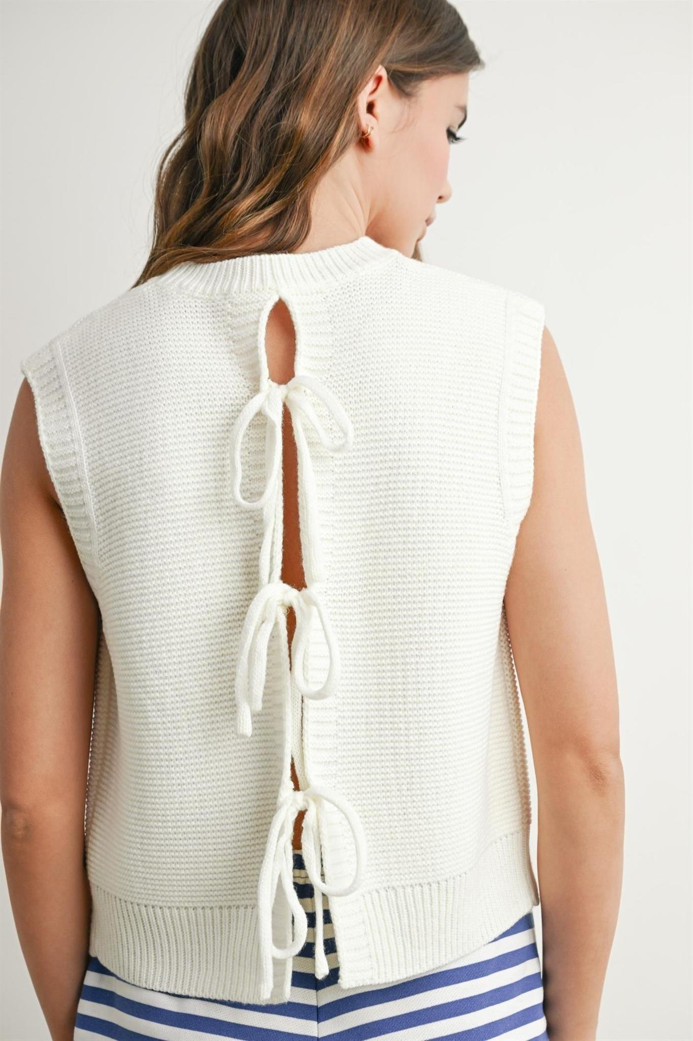 Ivory Simple Knitted Top