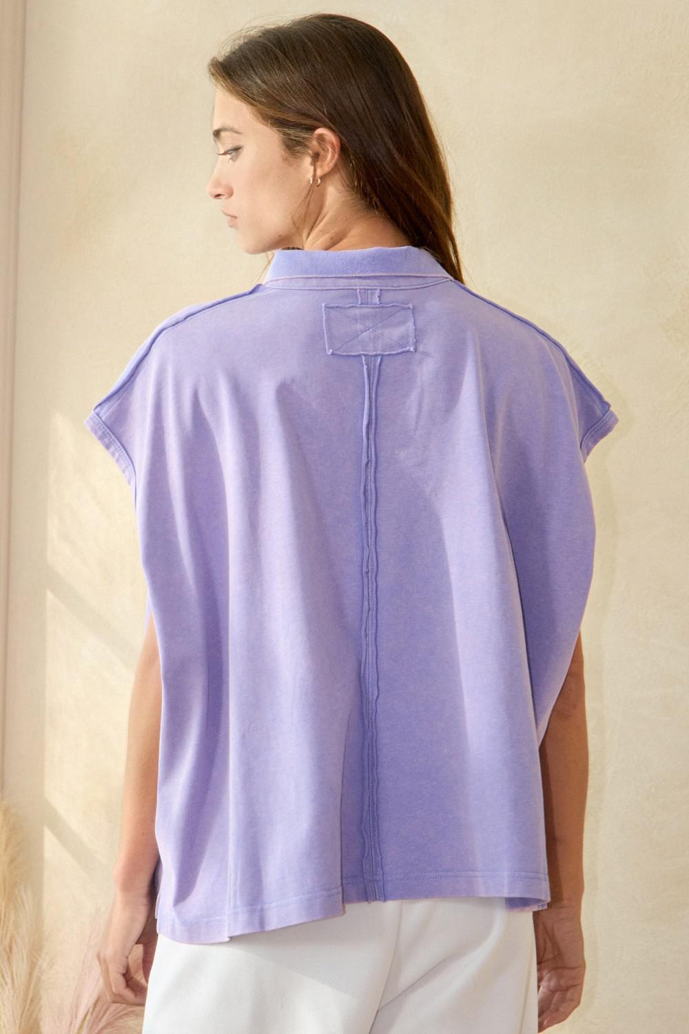 Periwinkle Washed Polo Shirt