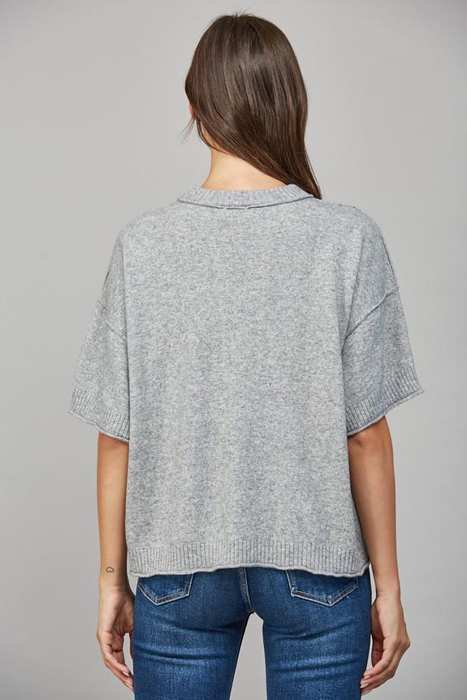 Heathered Grey Cashmere Blend Sweater