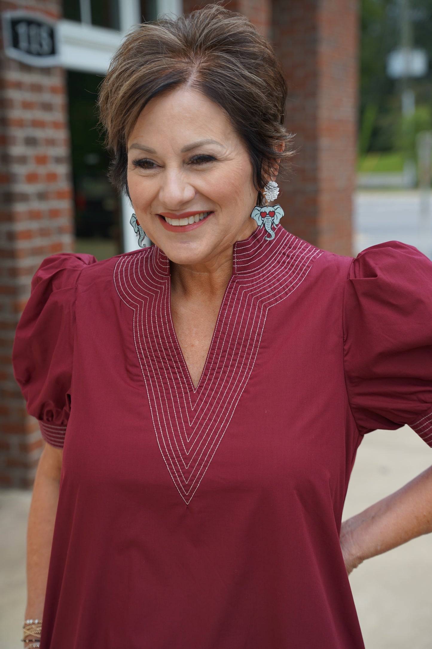 Burgundy Pullover Mini Dress