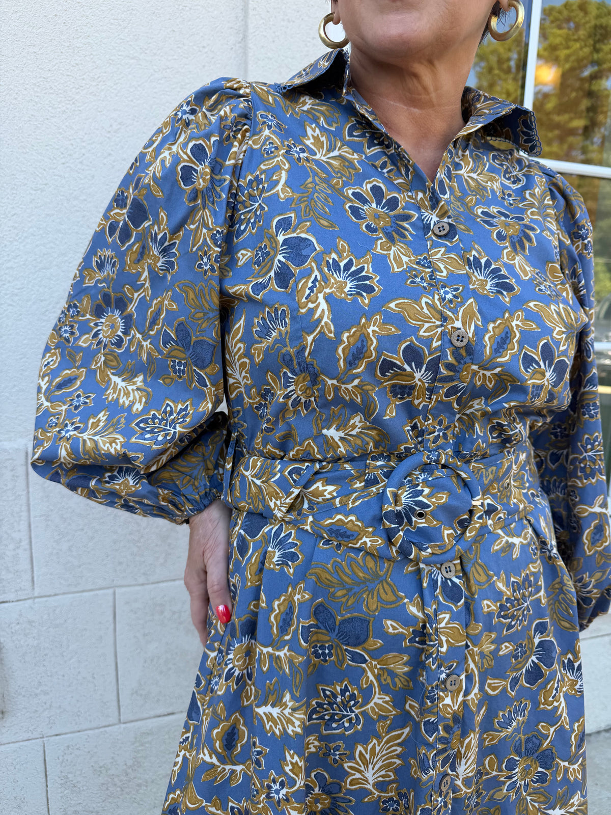 Blue, Grey, and Gold Kylie Maxi