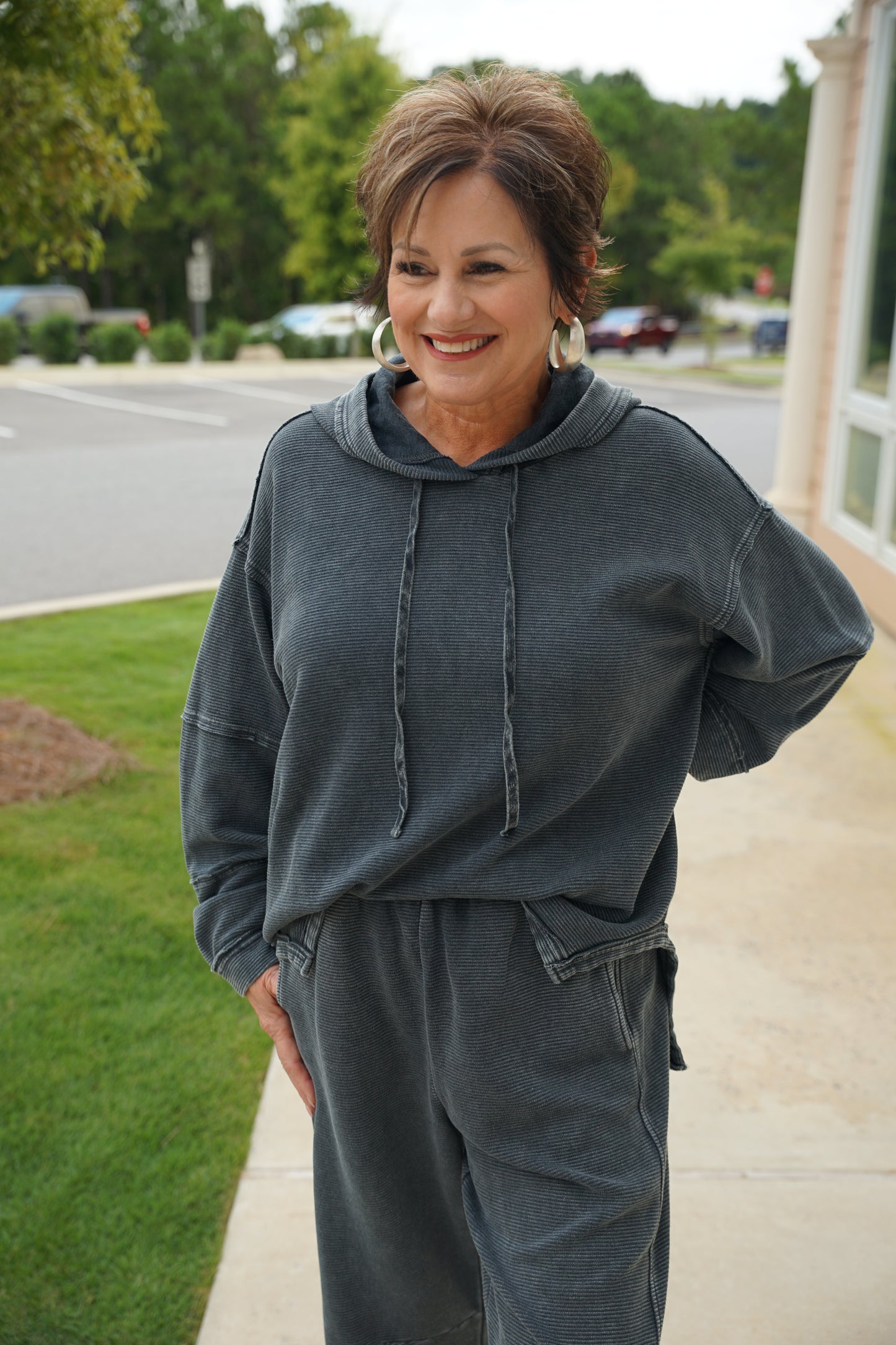 Smoke Rib Knit Mineral Washed Set