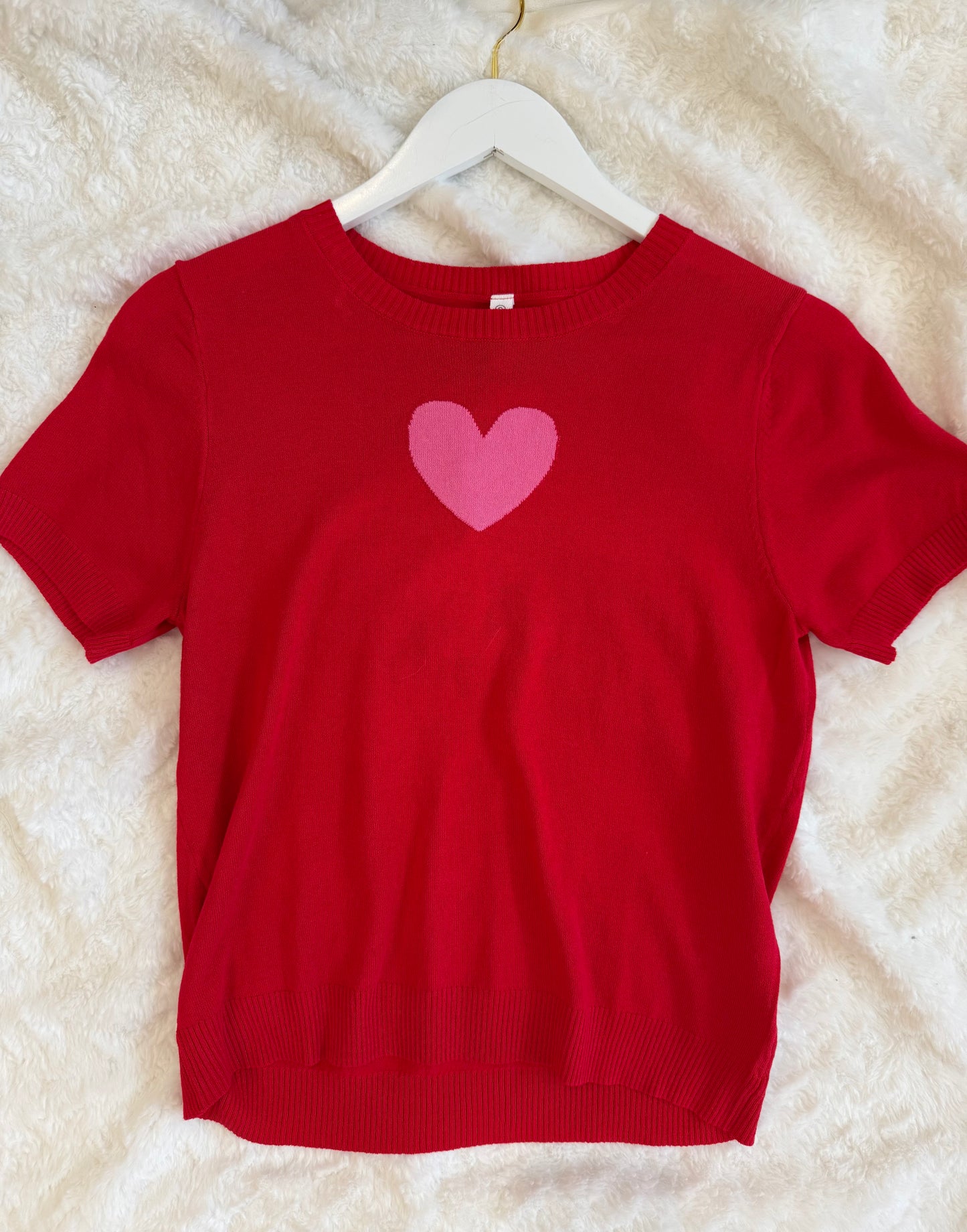 Red and Pink Heart Sweater