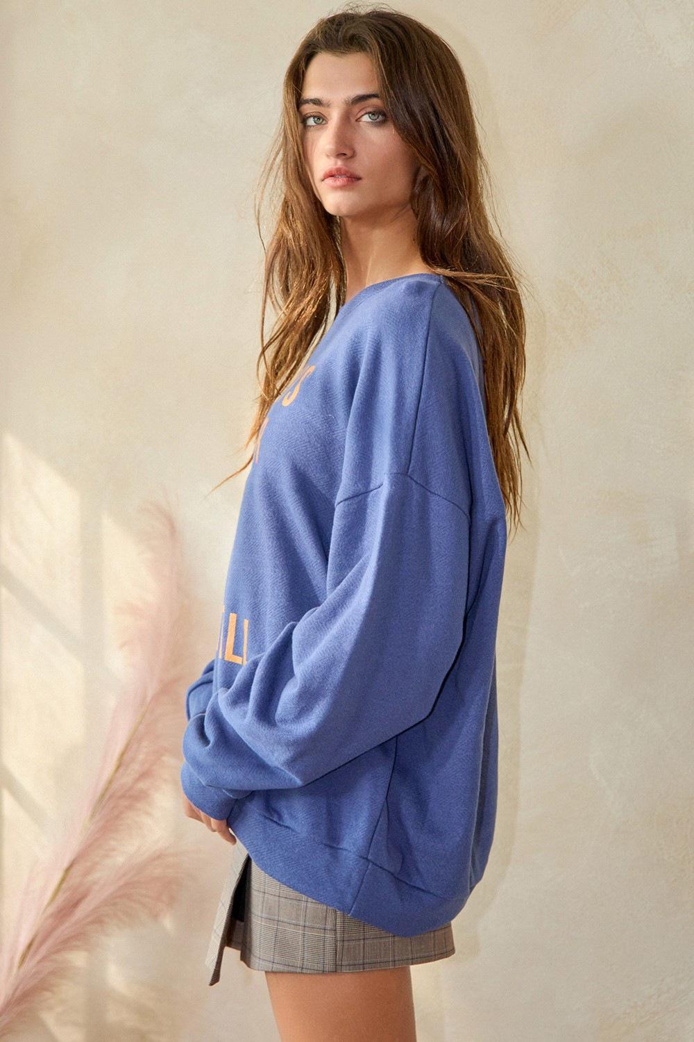Denim "Sundays are for Jesus..." Sweatshirt